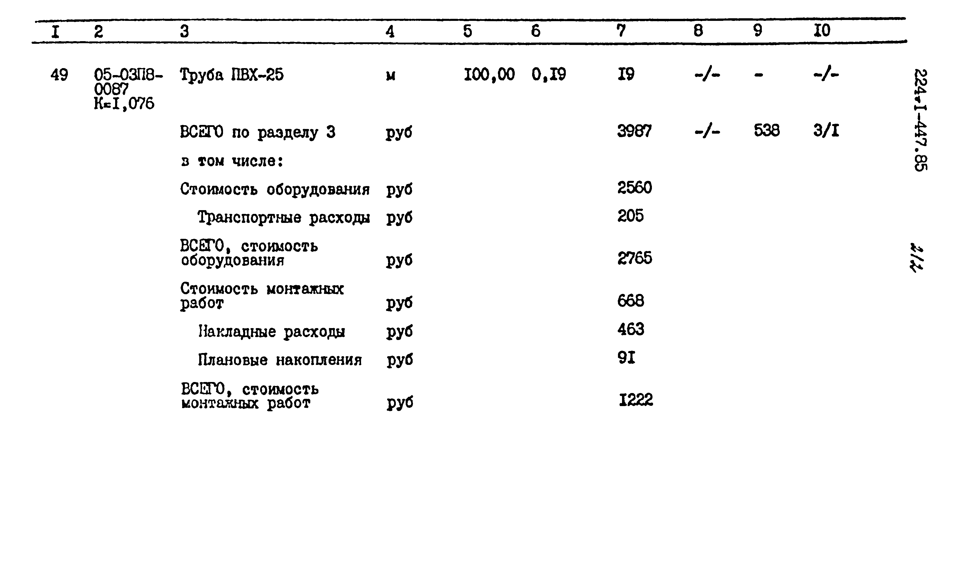 Типовой проект 224-1-447.85