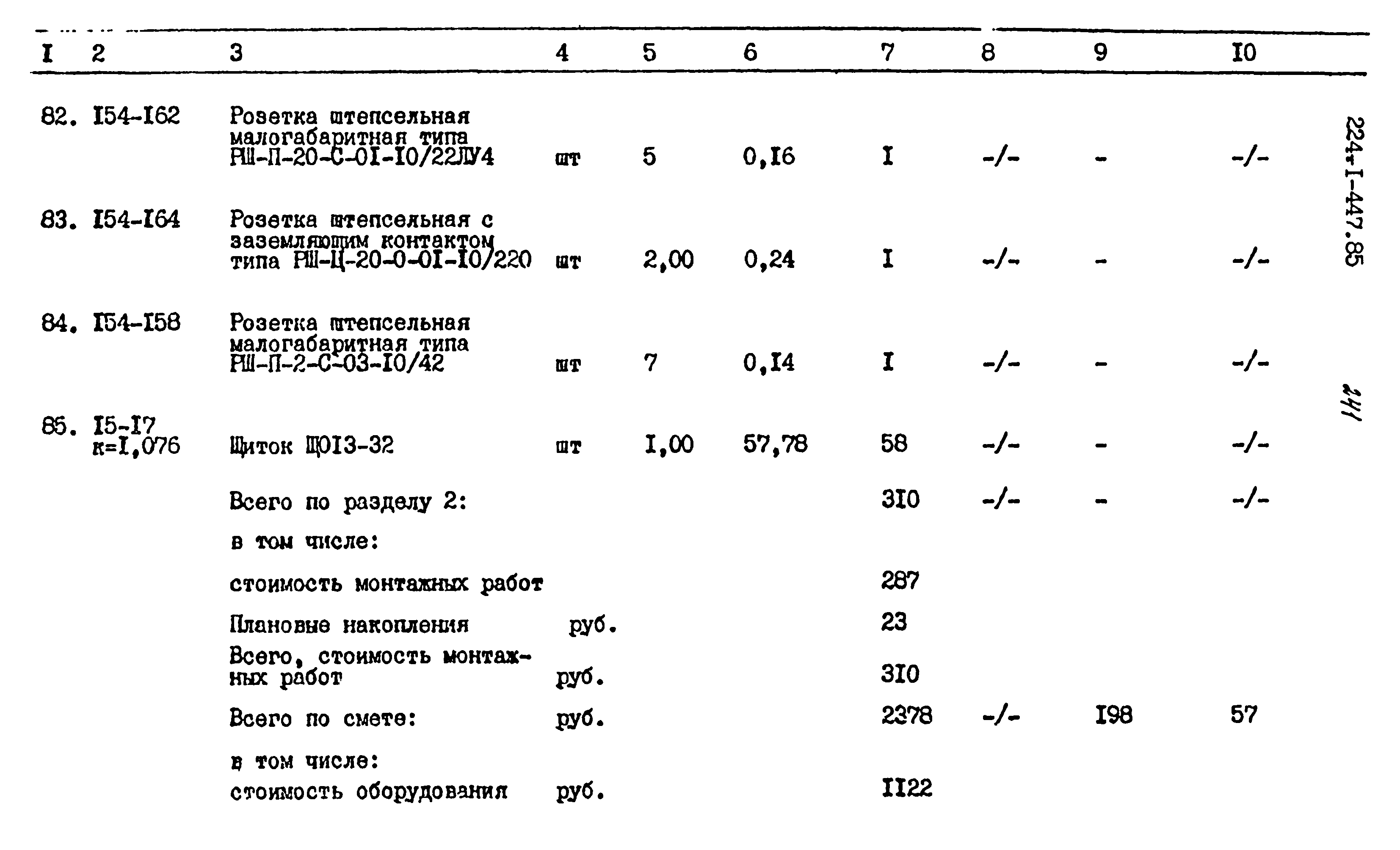 Типовой проект 224-1-447.85