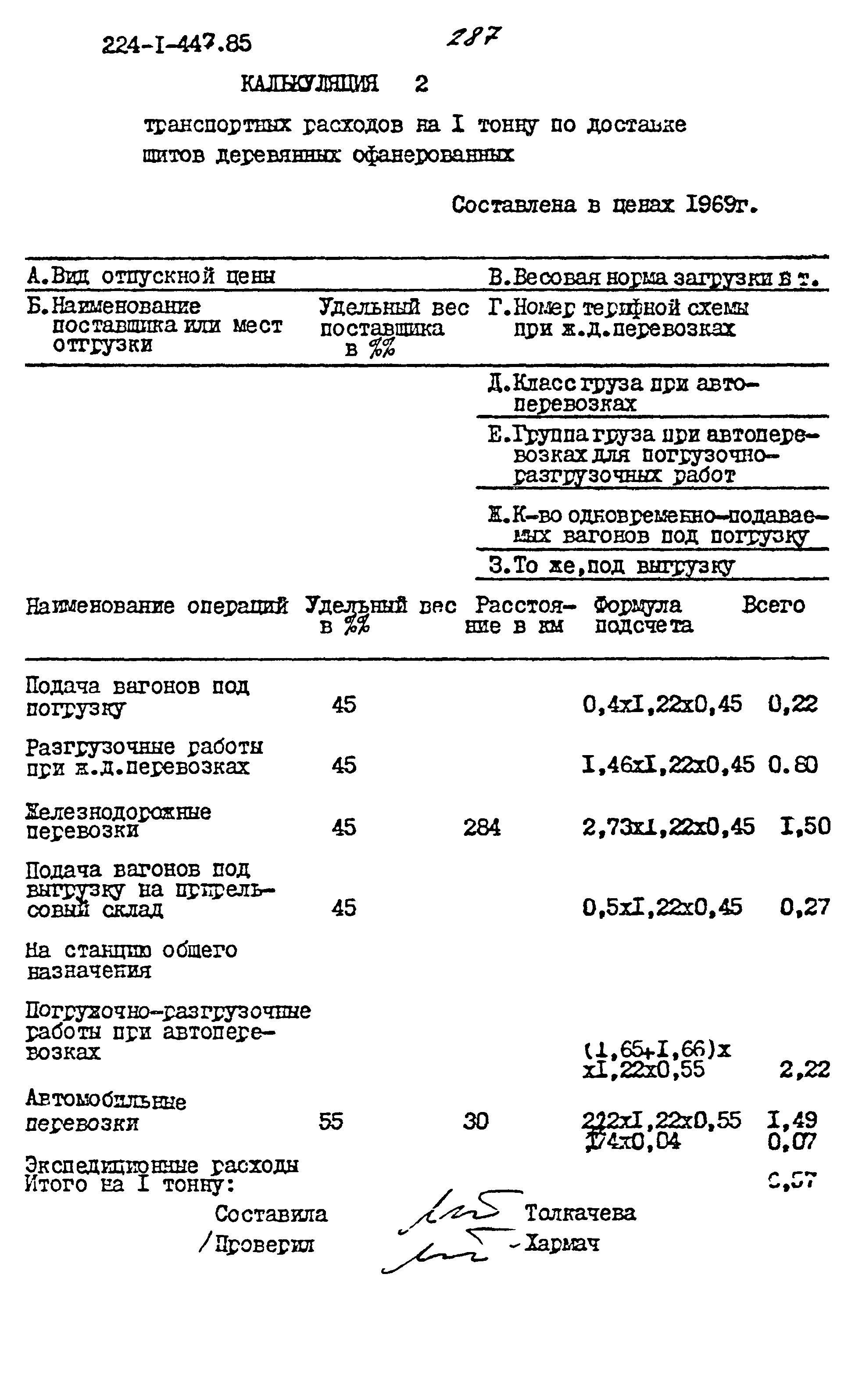 Типовой проект 224-1-447.85