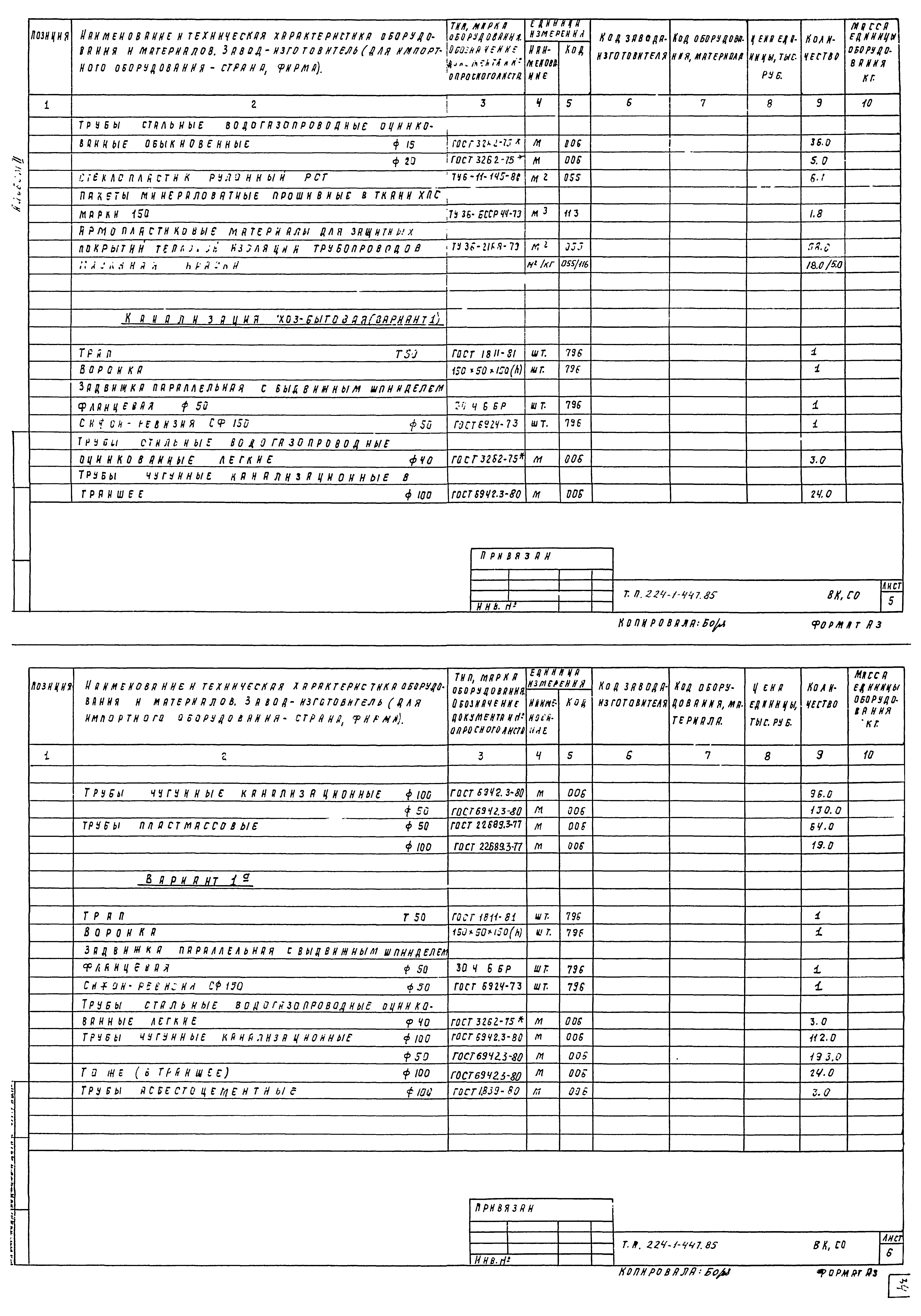 Типовой проект 224-1-447.85