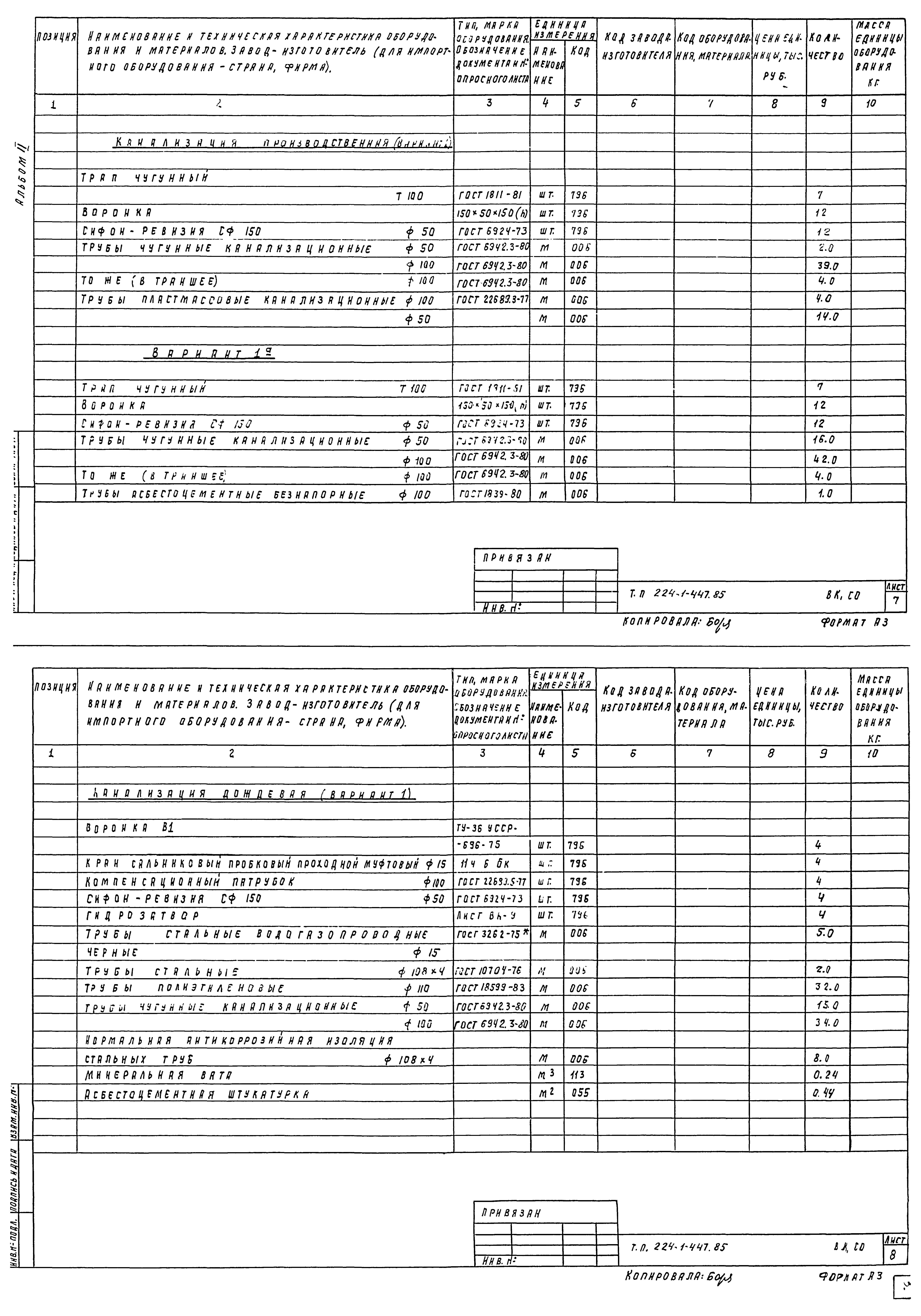 Типовой проект 224-1-447.85