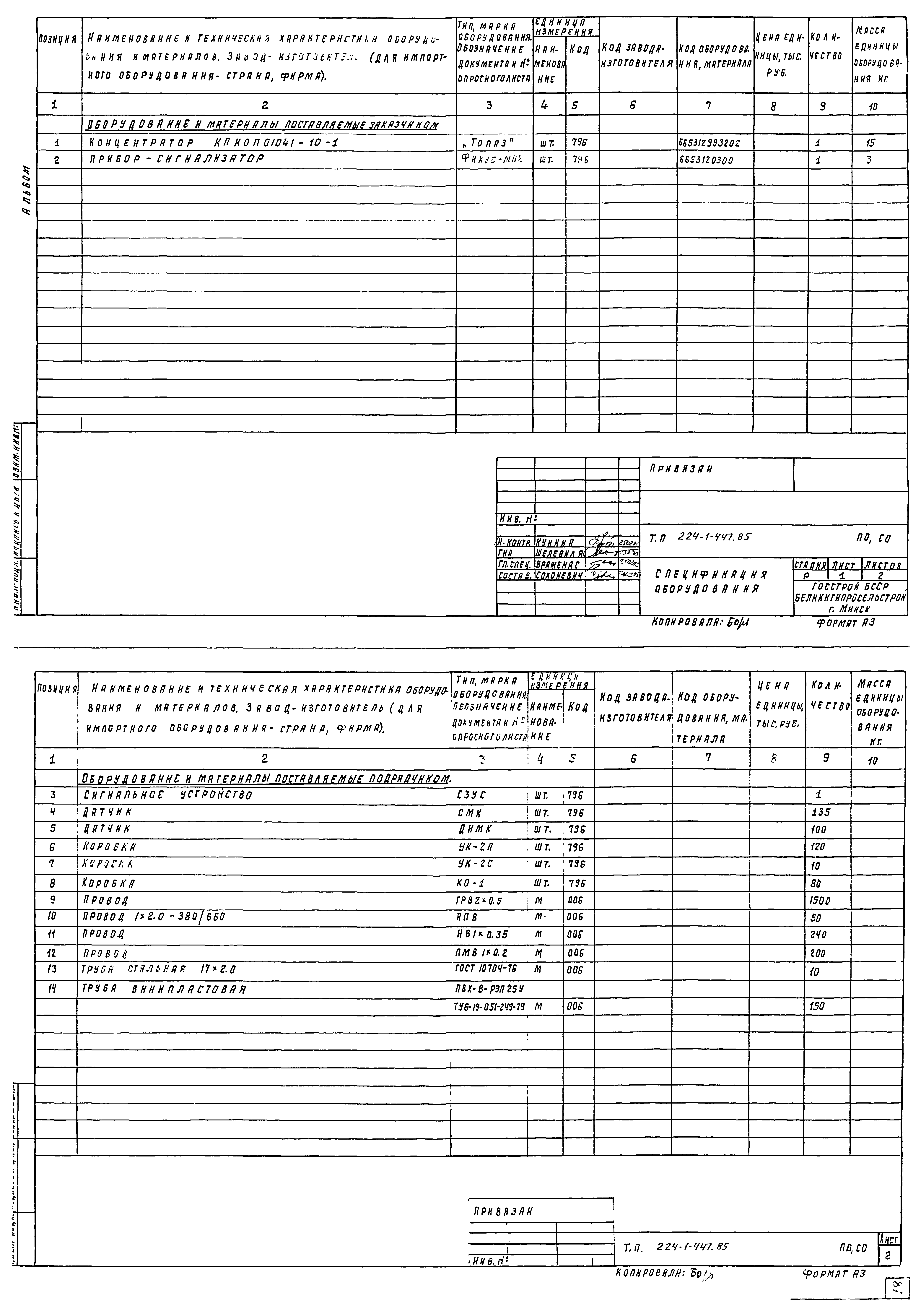 Типовой проект 224-1-447.85