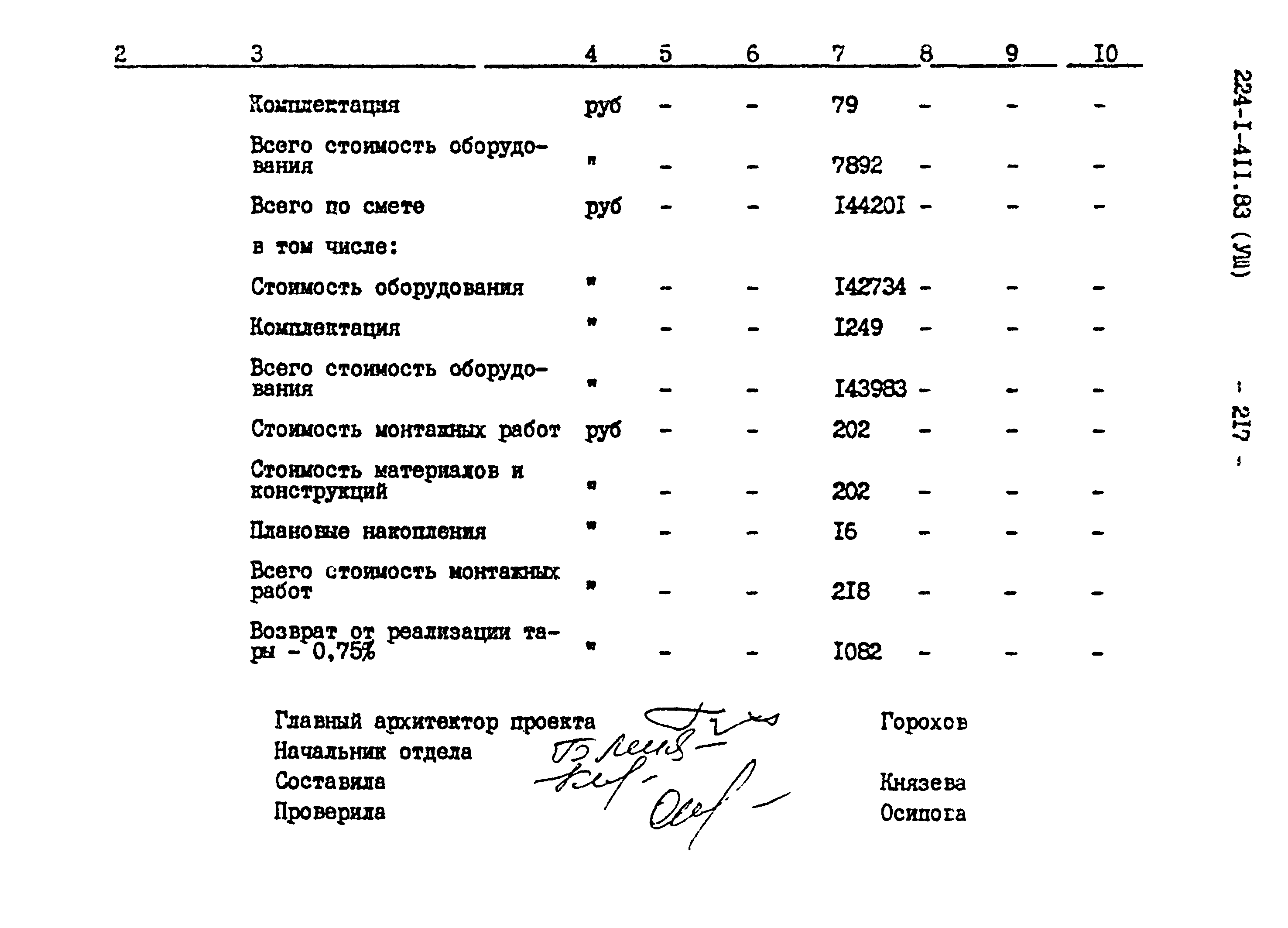 Типовой проект 224-1-411.83