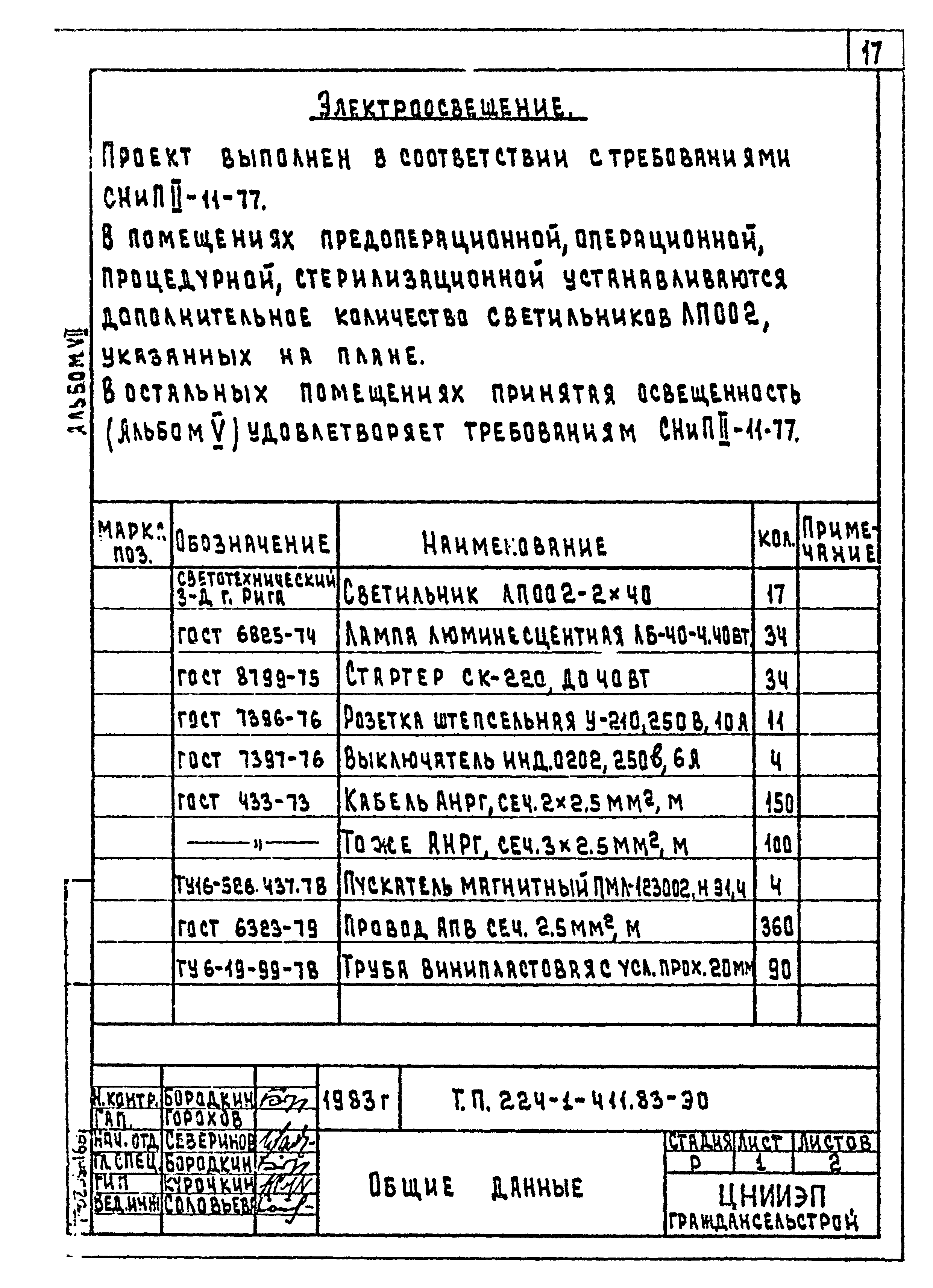 Типовой проект 224-1-411.83