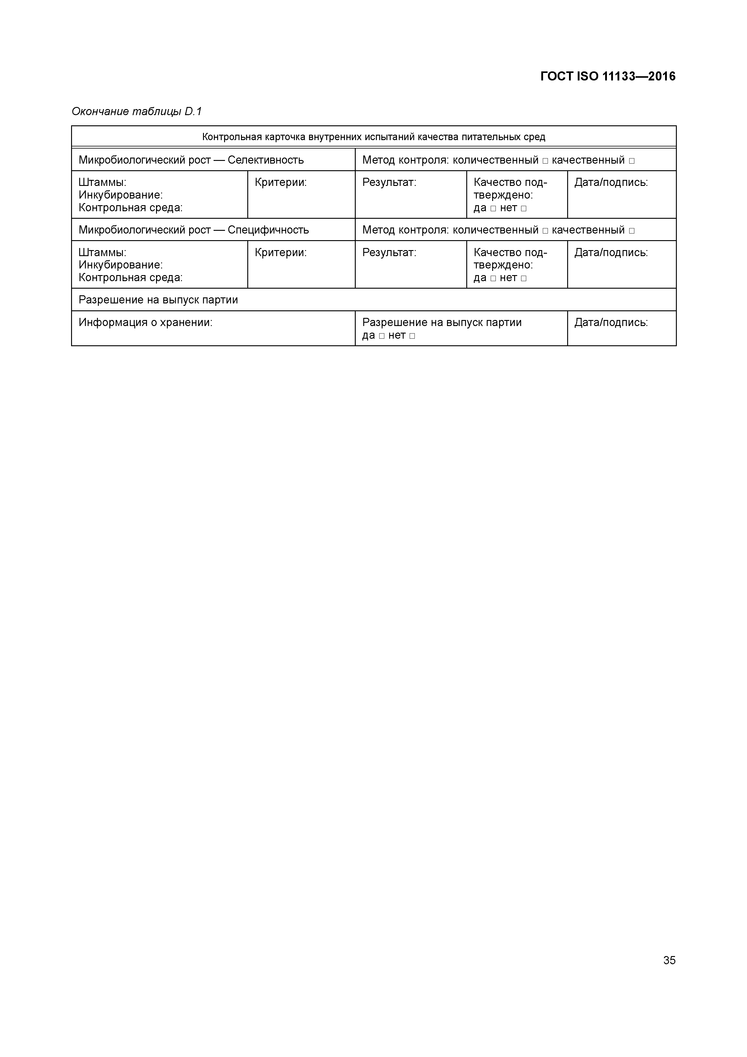 ГОСТ ISO 11133-2016