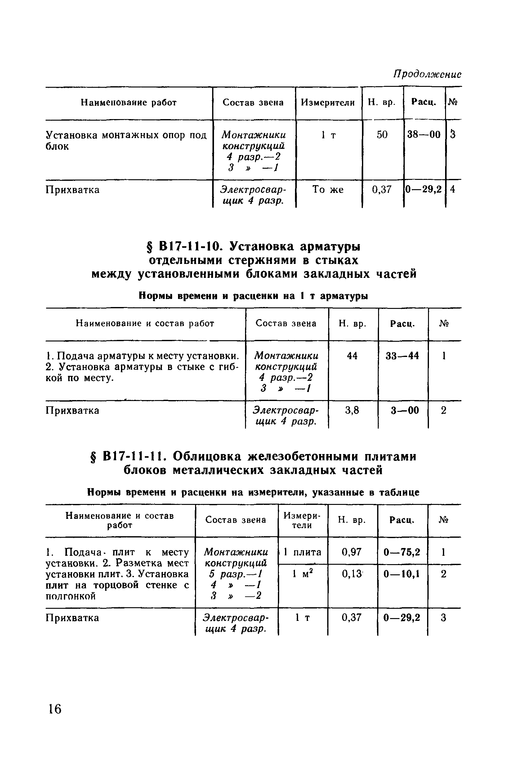 ВНиР В17-11