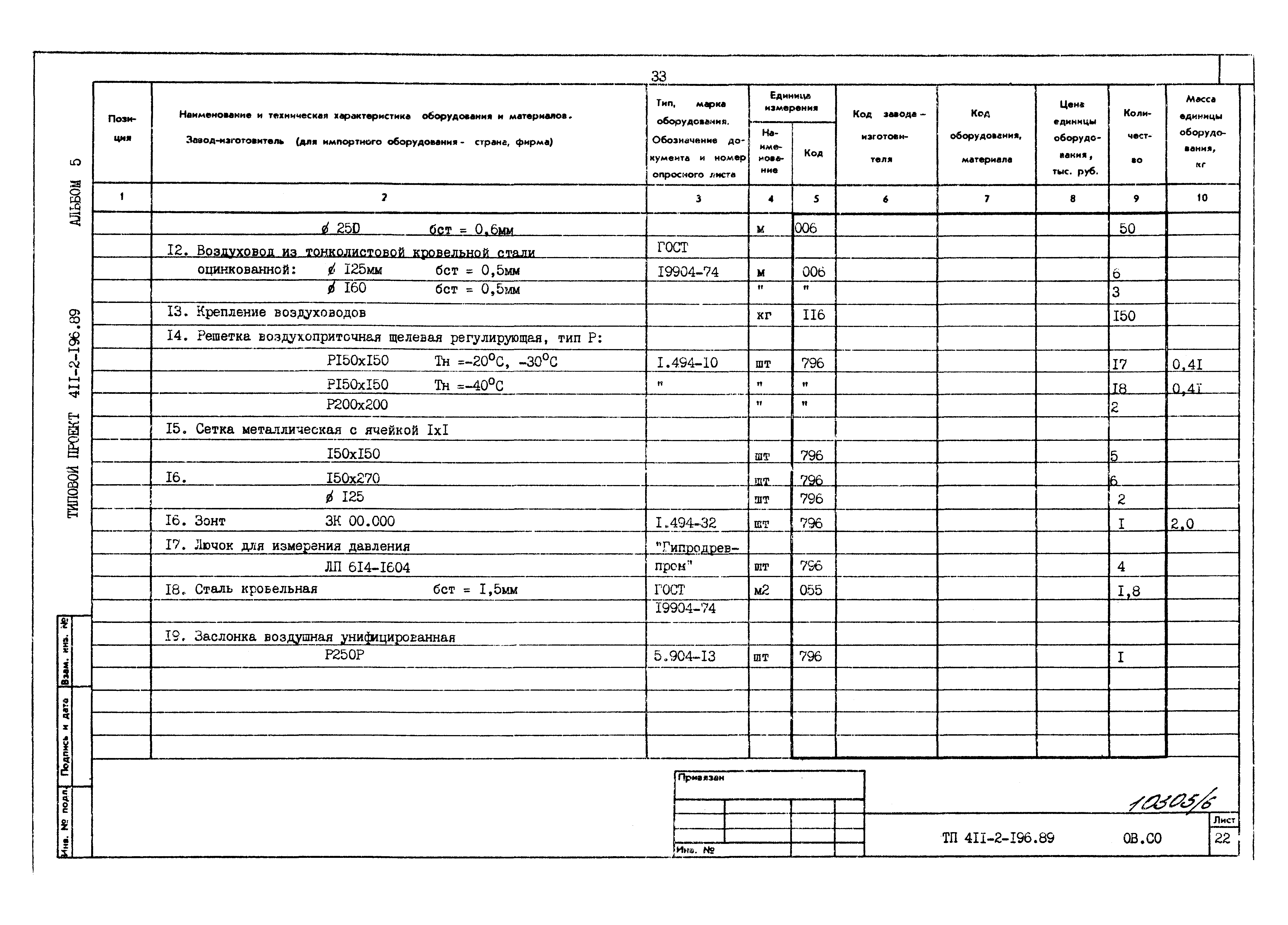 Типовой проект 411-2-196.89