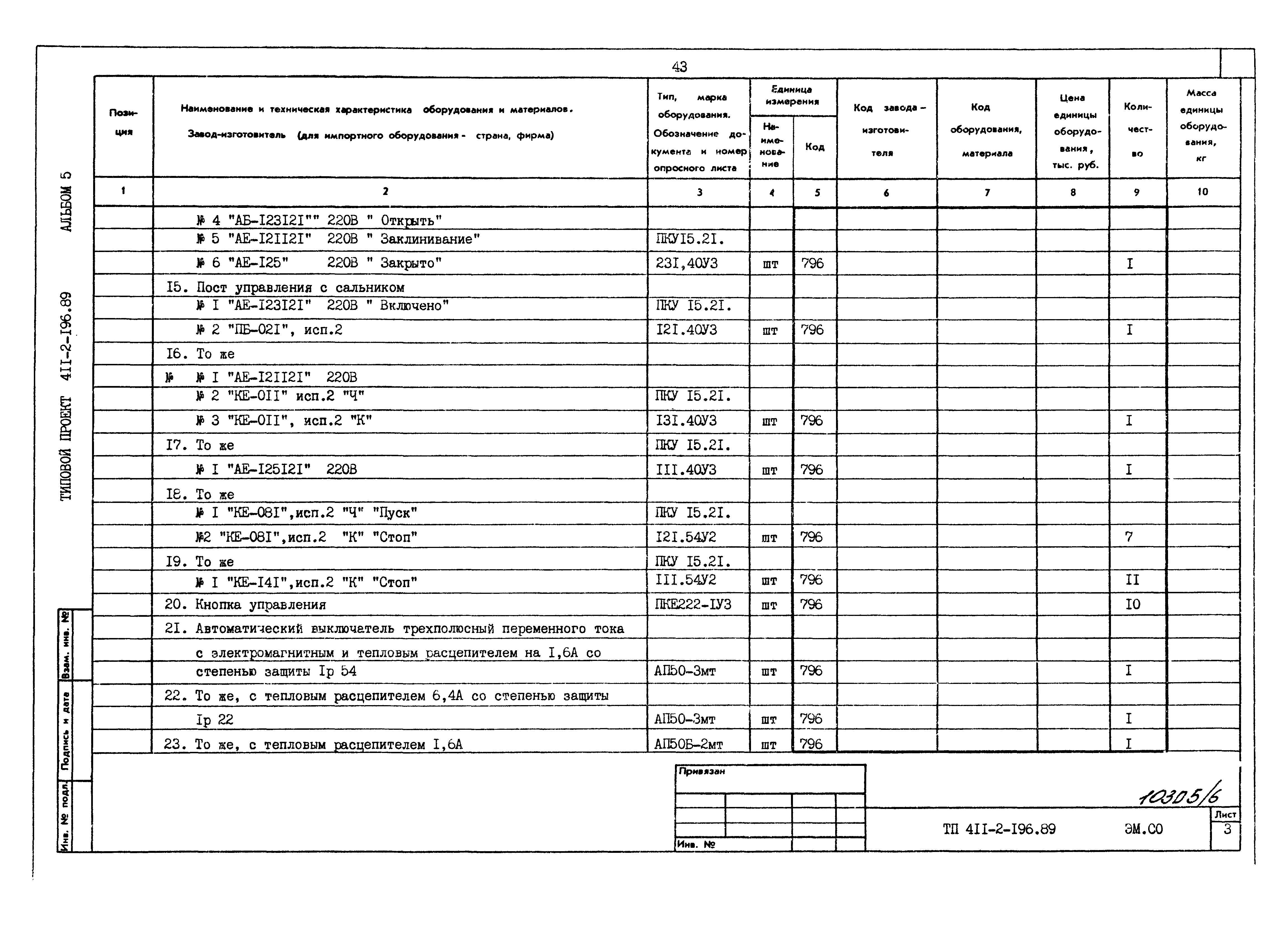 Типовой проект 411-2-196.89