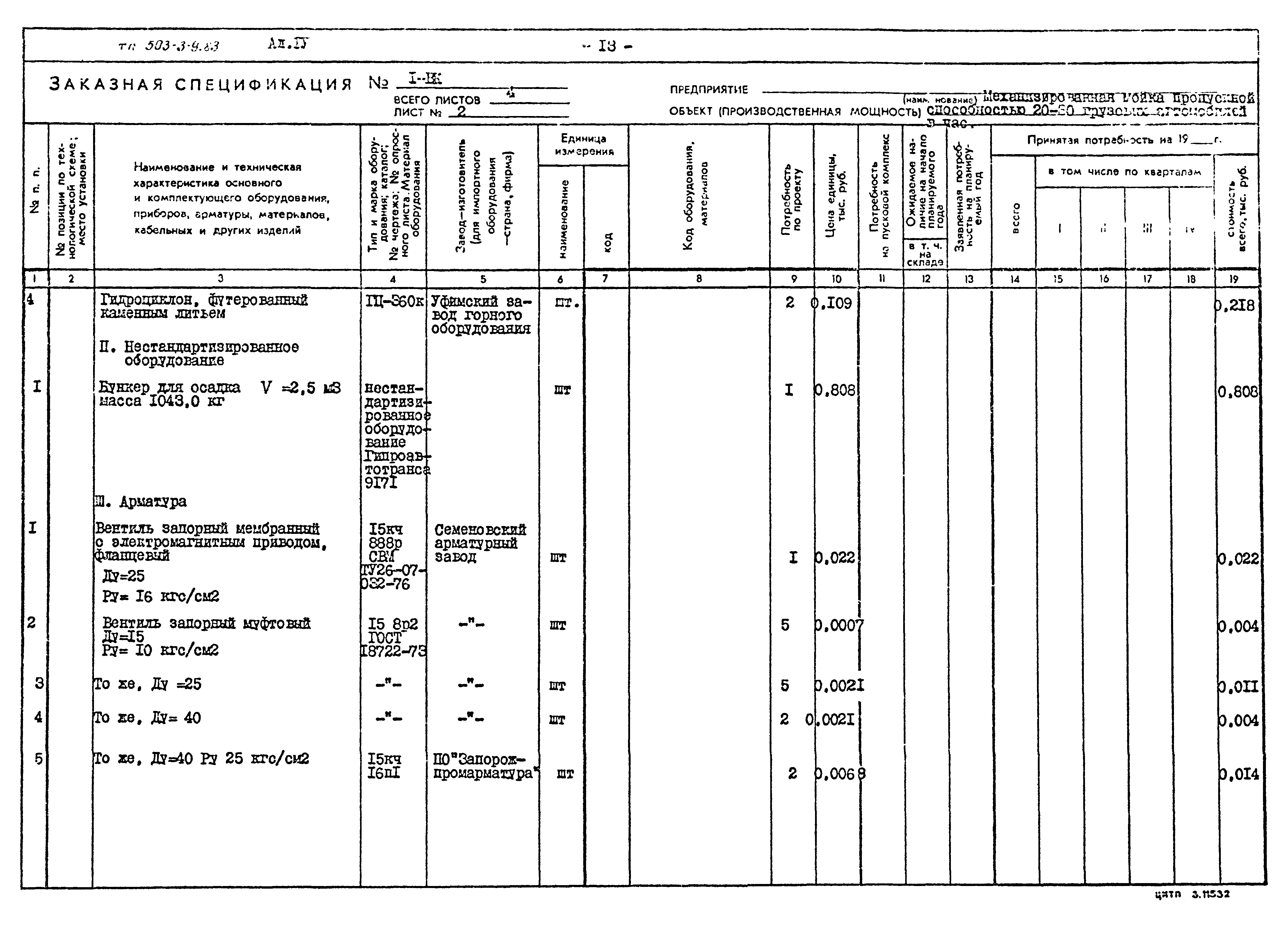 Типовой проект 503-3-9.83