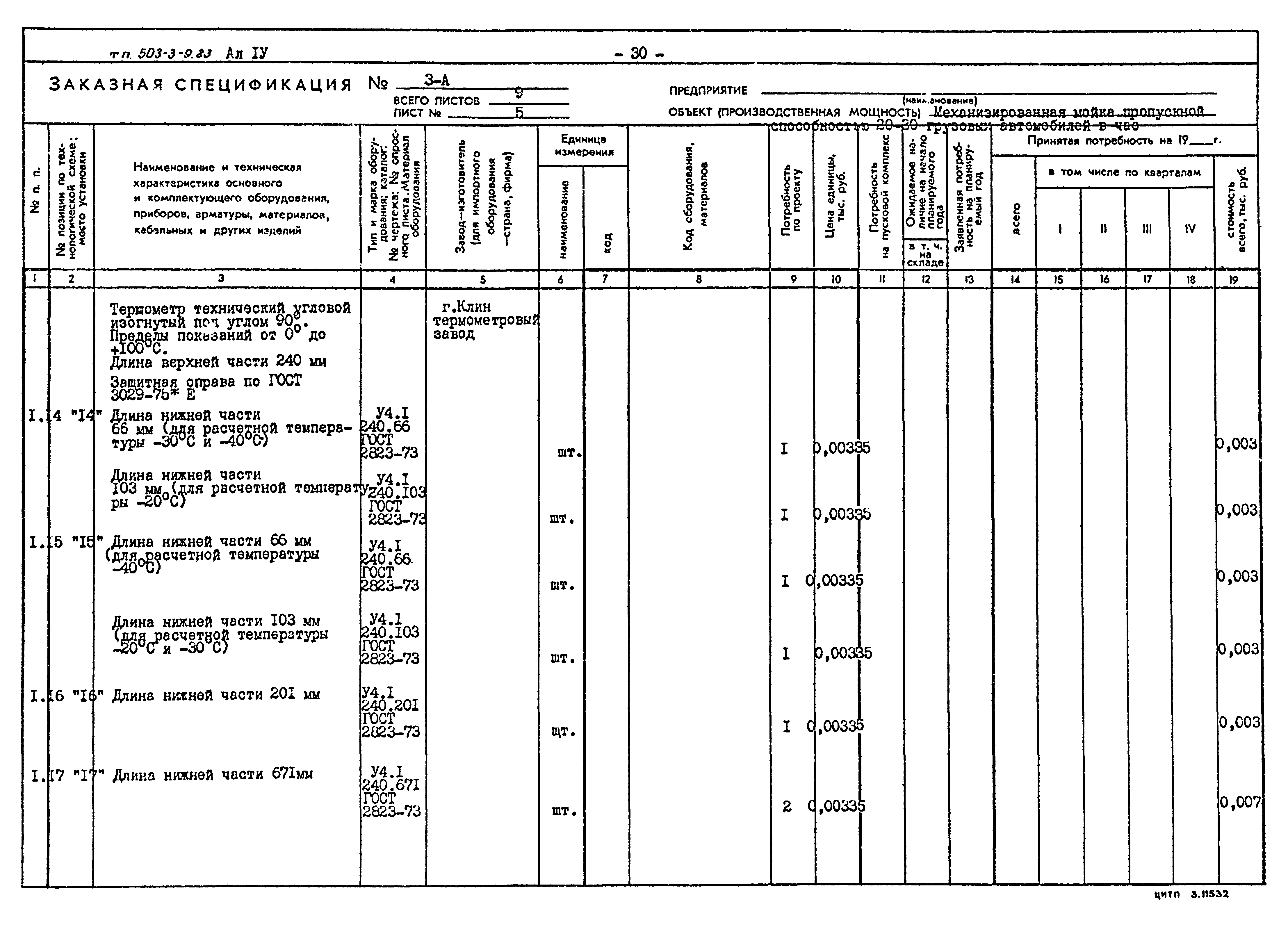 Типовой проект 503-3-9.83