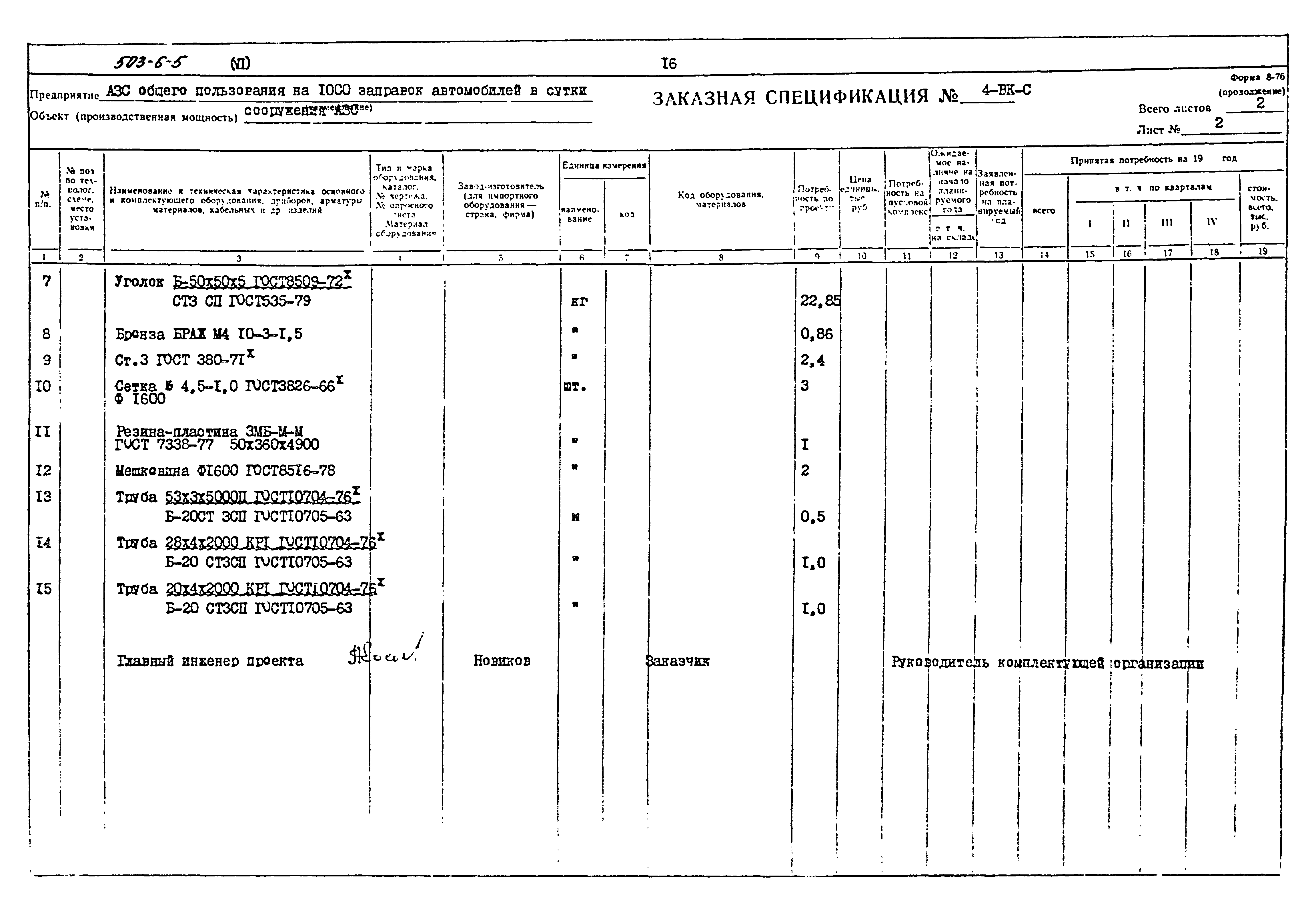 Типовой проект 503-6-5