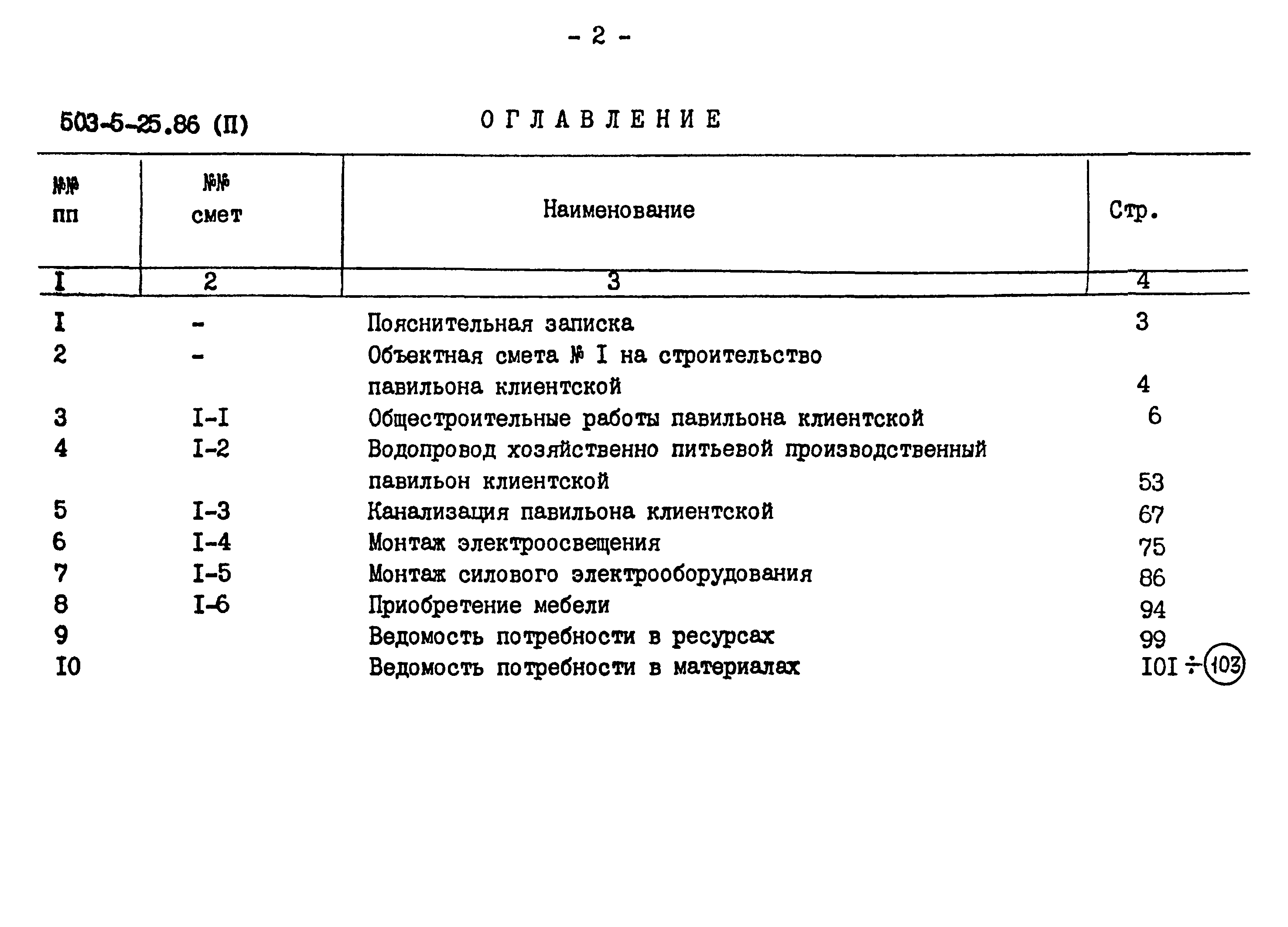 Типовой проект 503-5-25.86