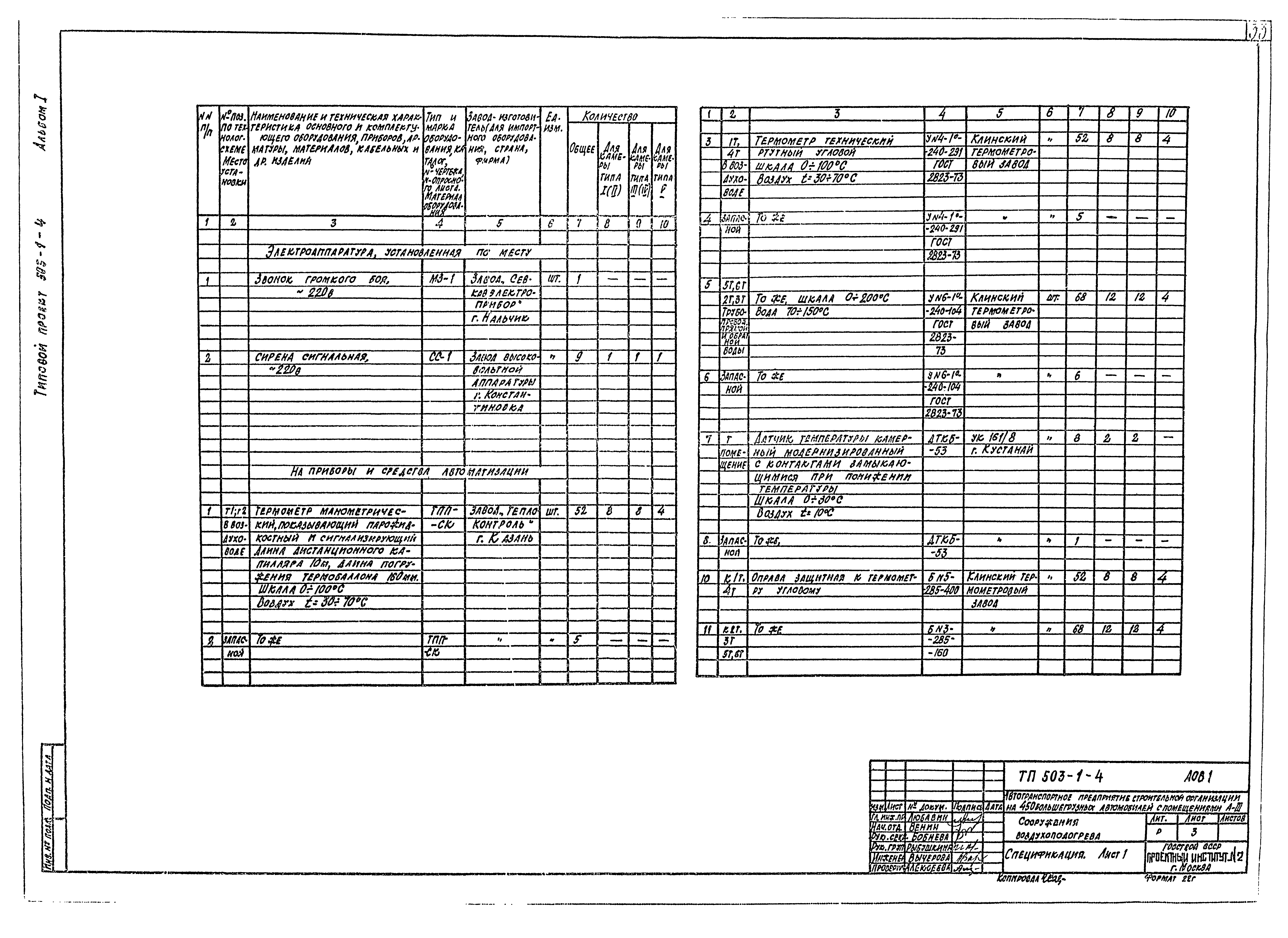 Типовой проект 503-1-4