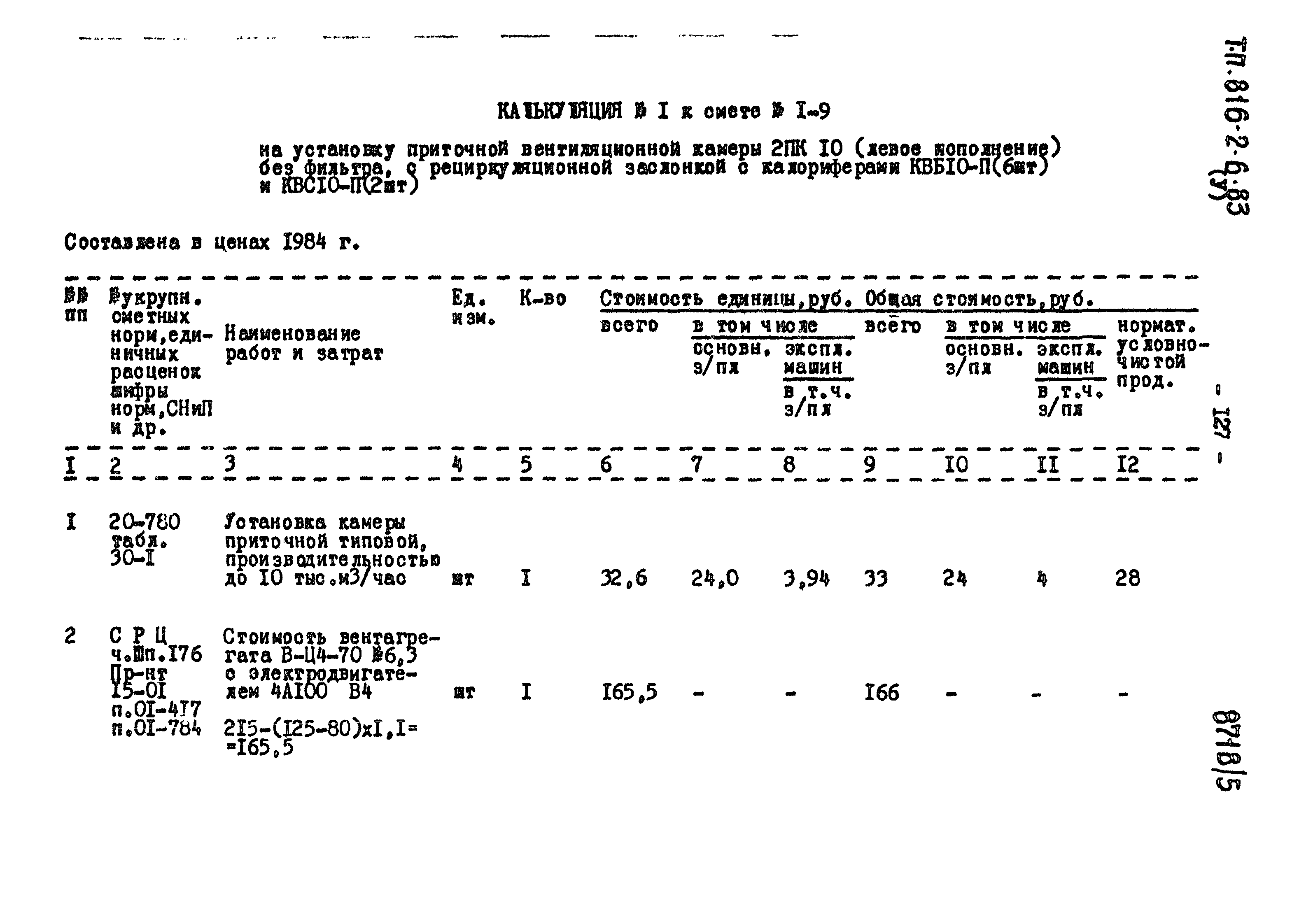 Типовой проект 816-2-6.83