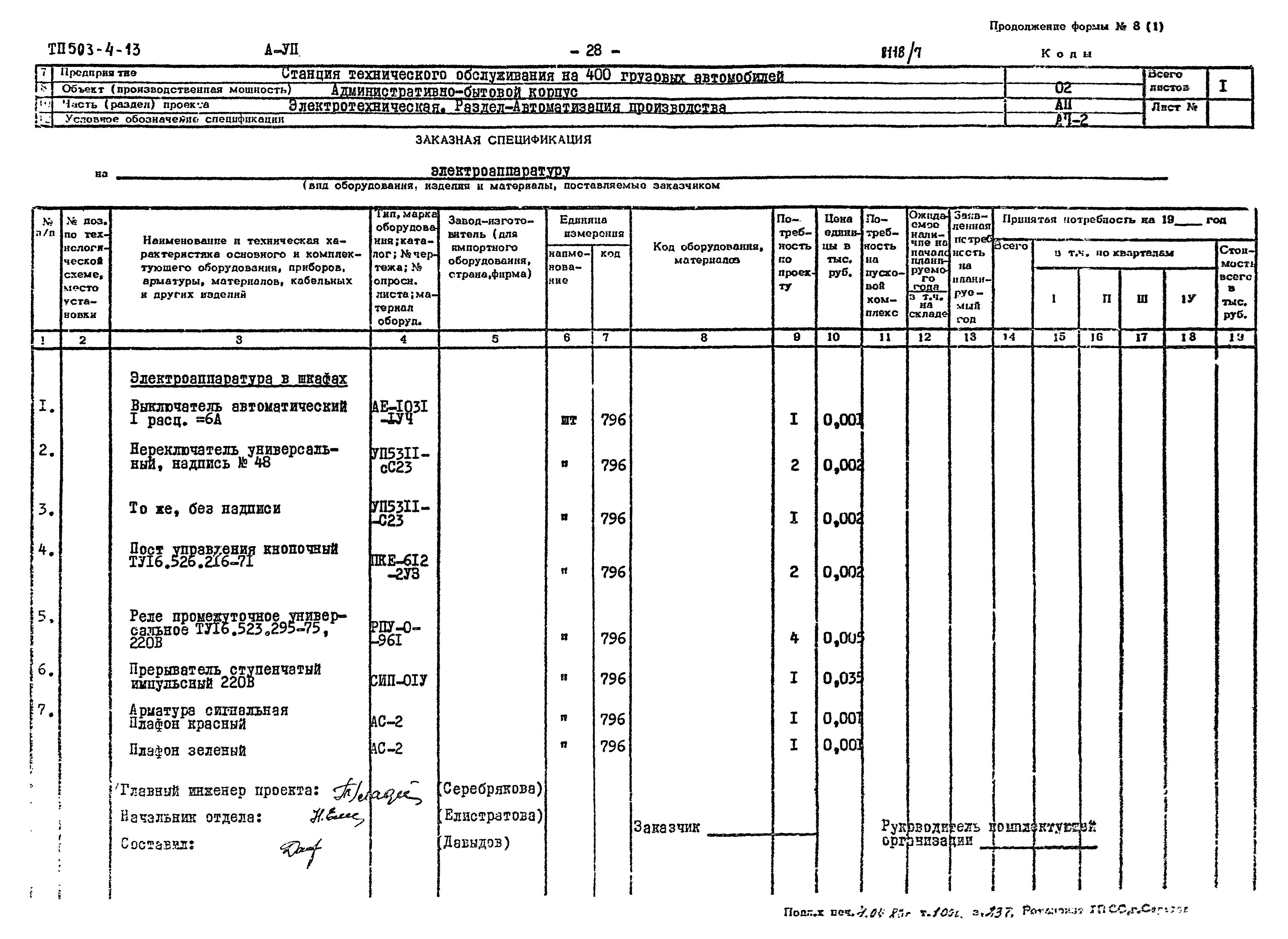 Типовой проект 503-4-13