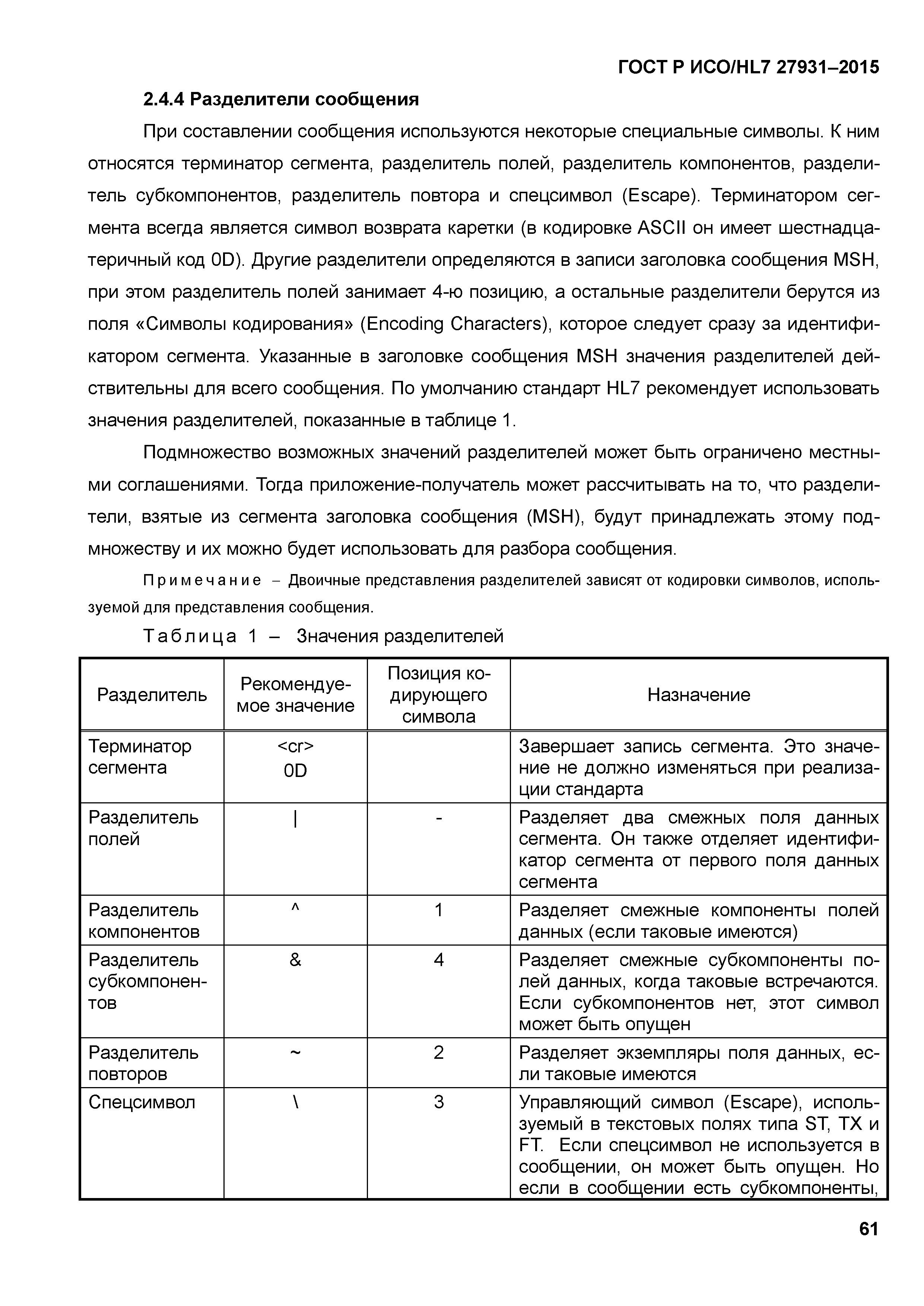 ГОСТ Р ИСО/HL7 27931-2015