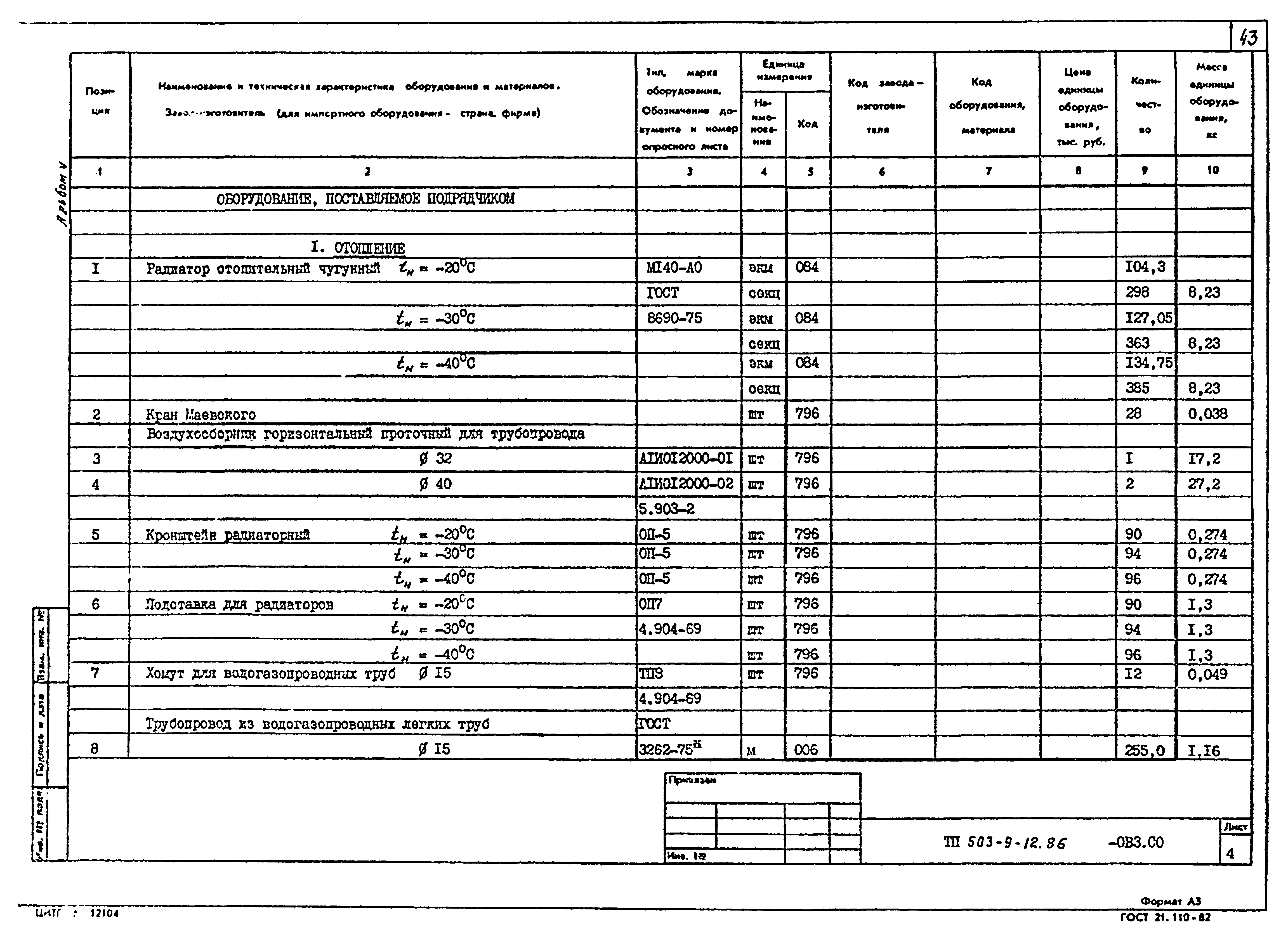 Типовой проект 503-9-12.86