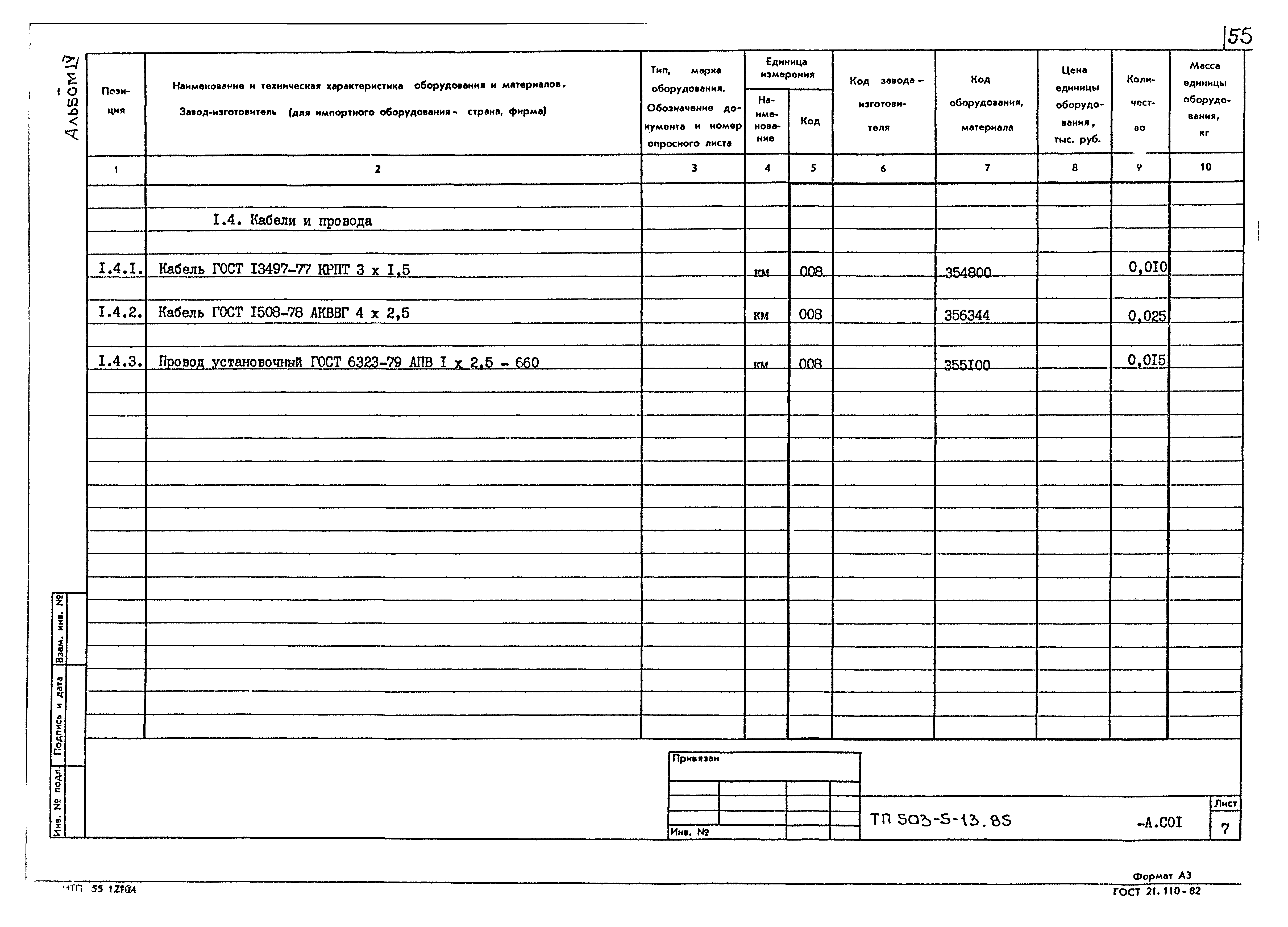 Типовой проект 503-5-13.85