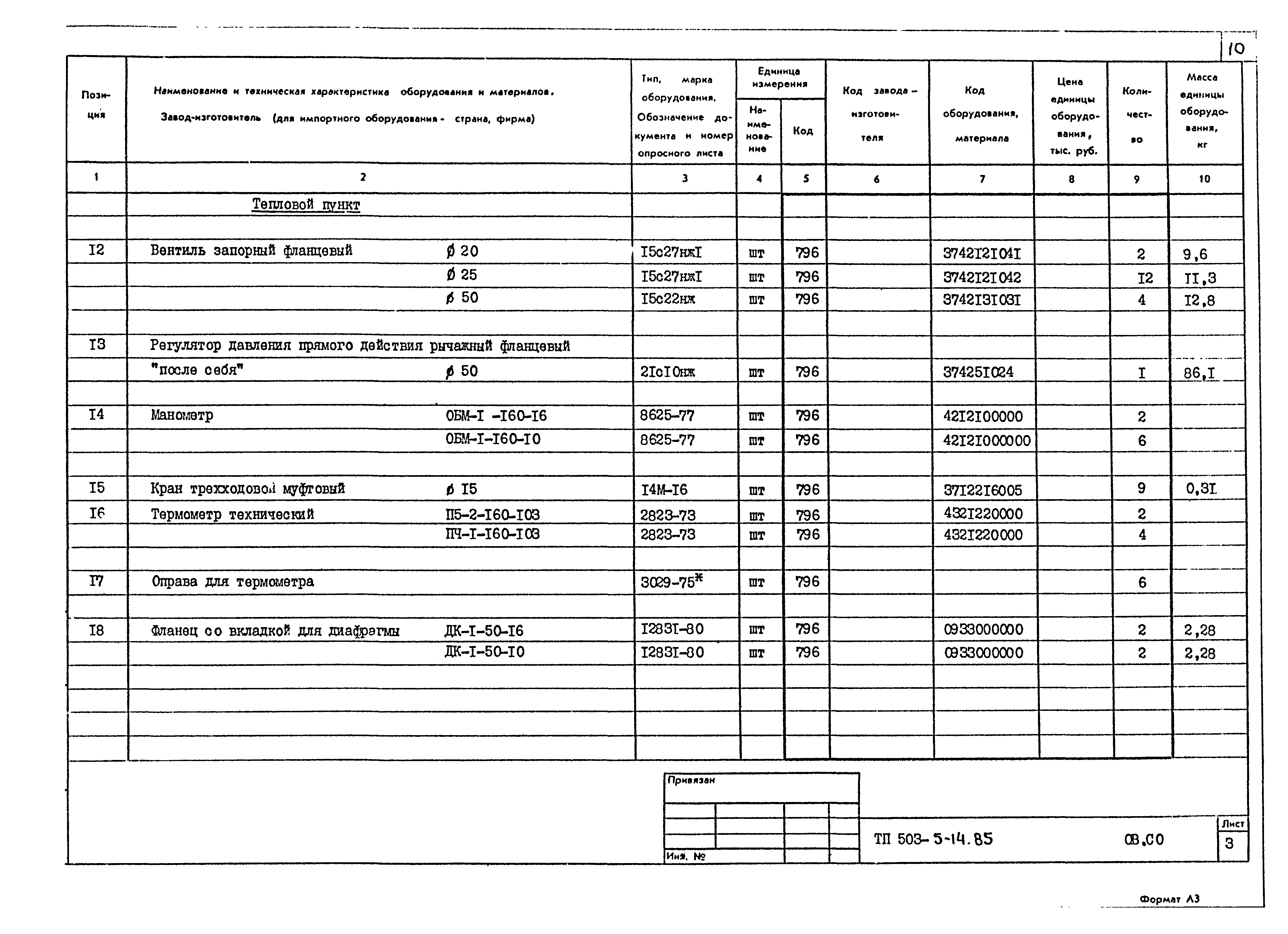 Типовой проект 503-5-14.85