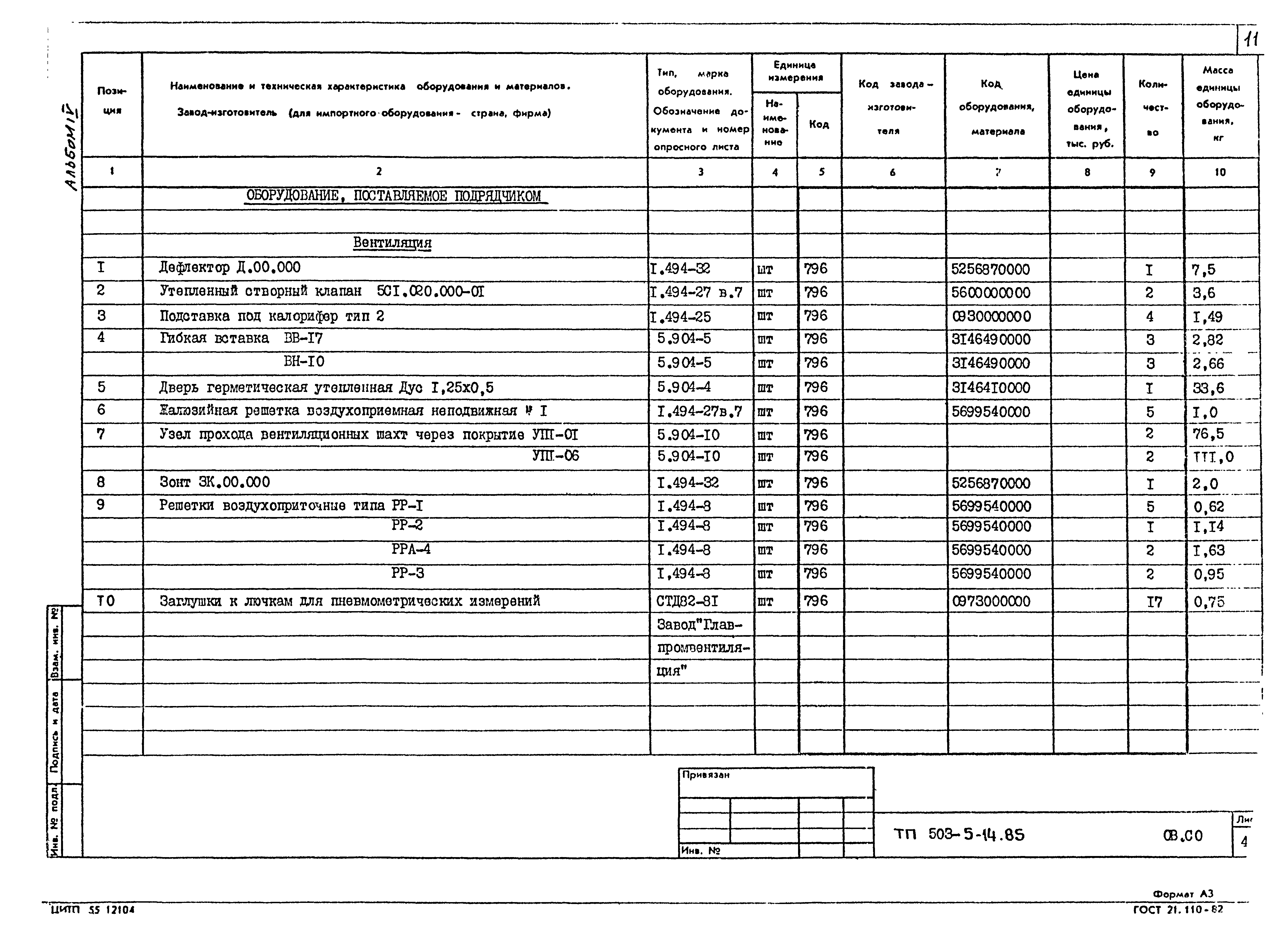 Типовой проект 503-5-14.85