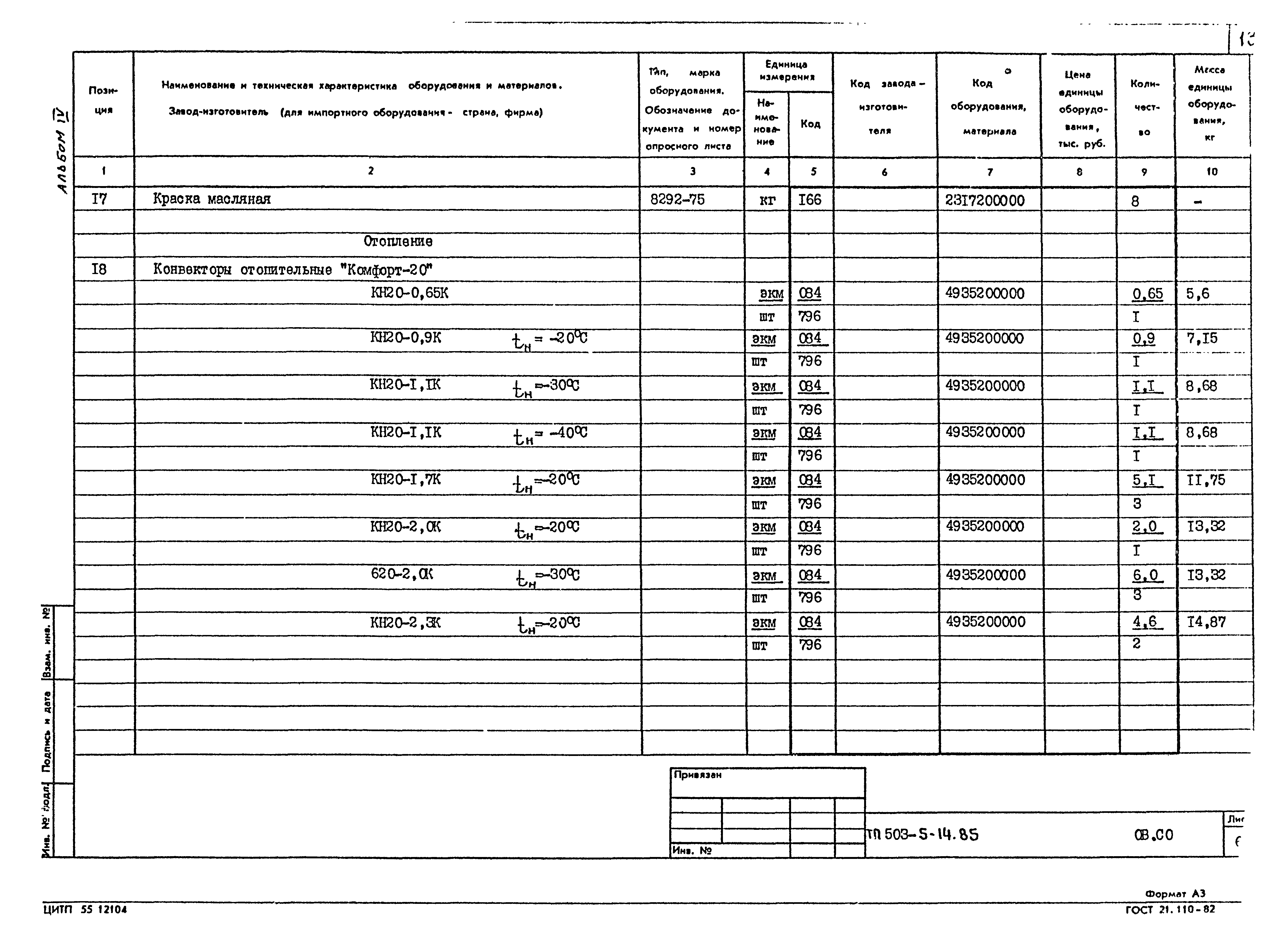 Типовой проект 503-5-14.85