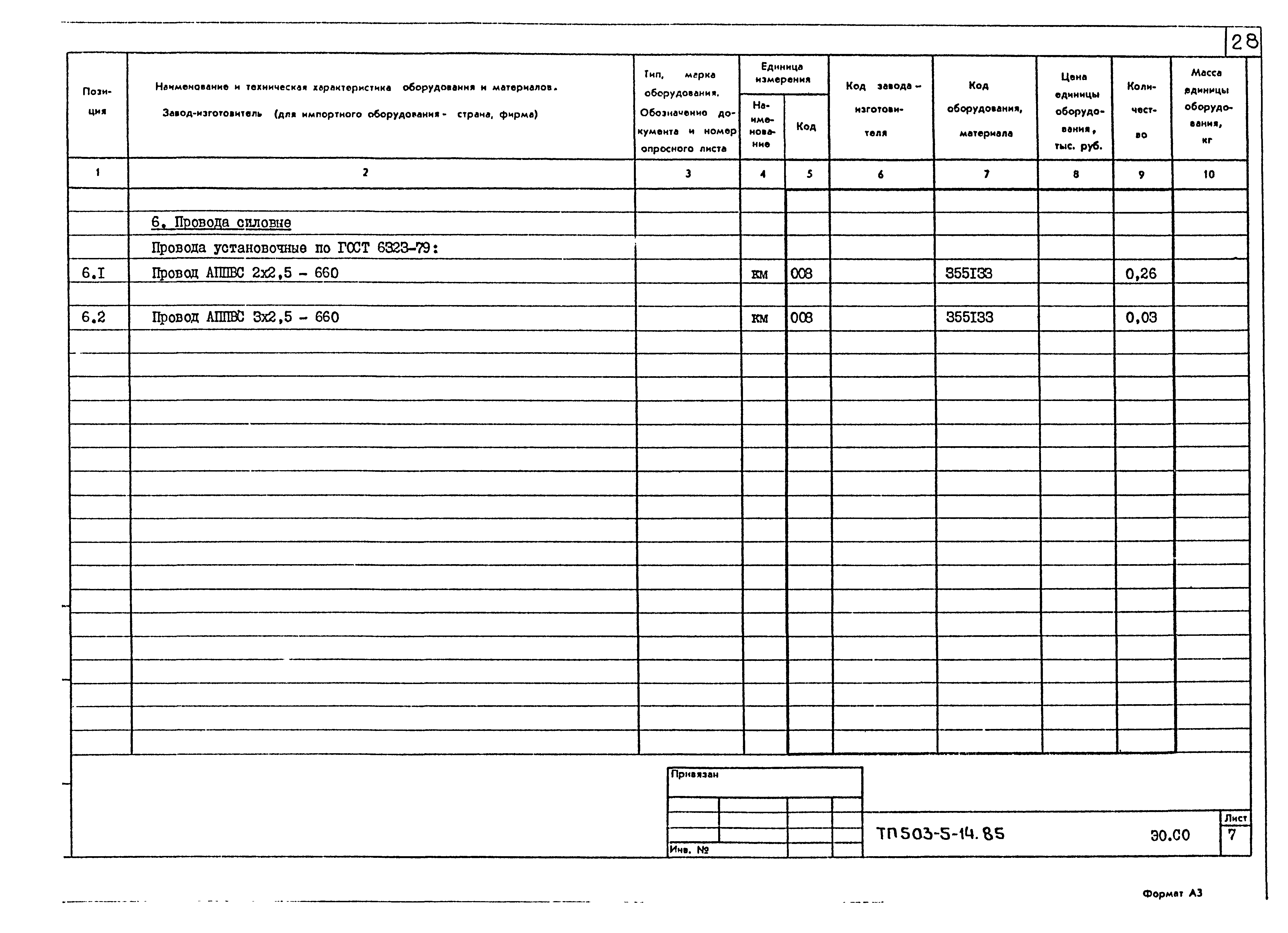 Типовой проект 503-5-14.85