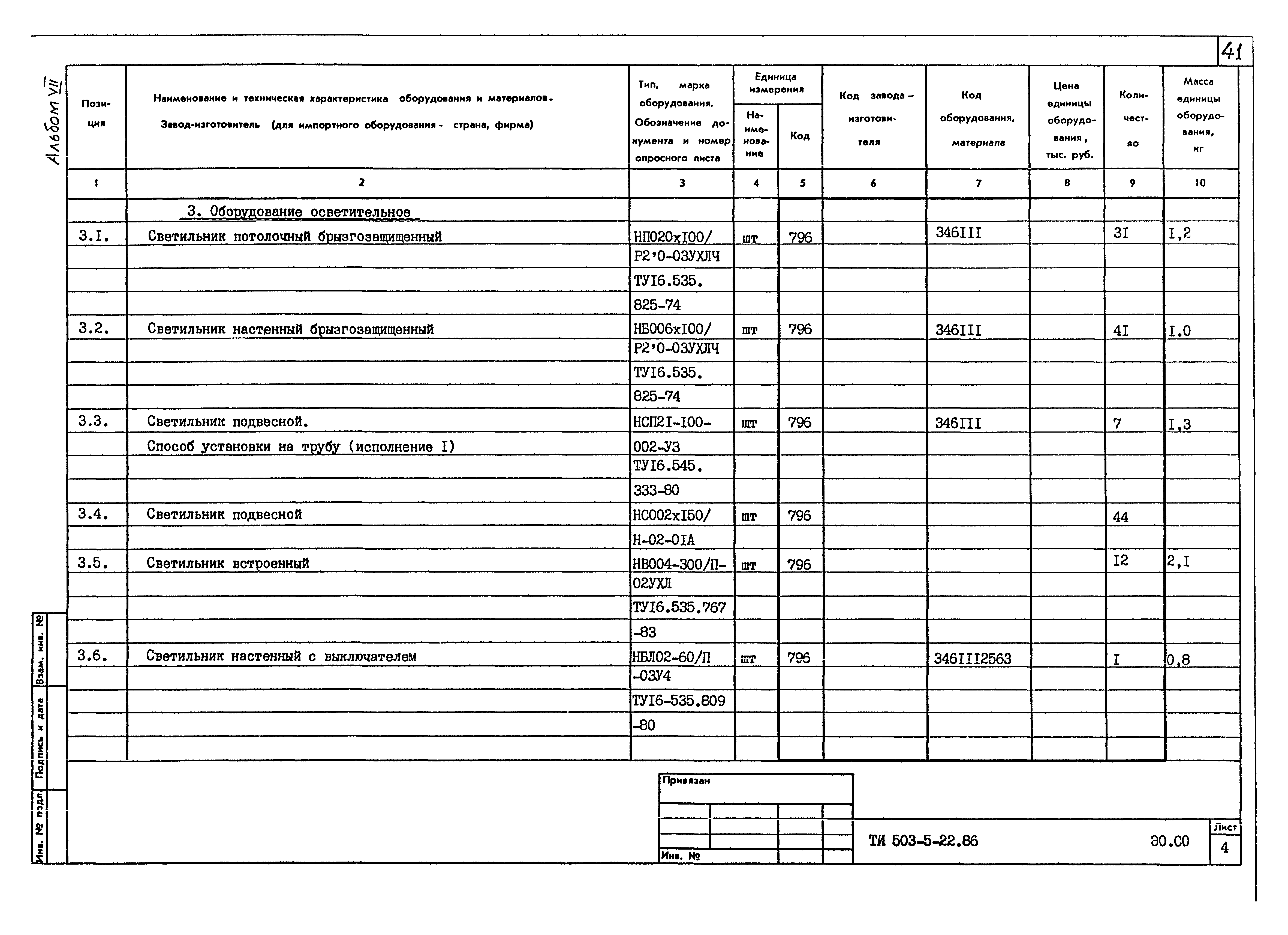Типовой проект 503-5-22.86