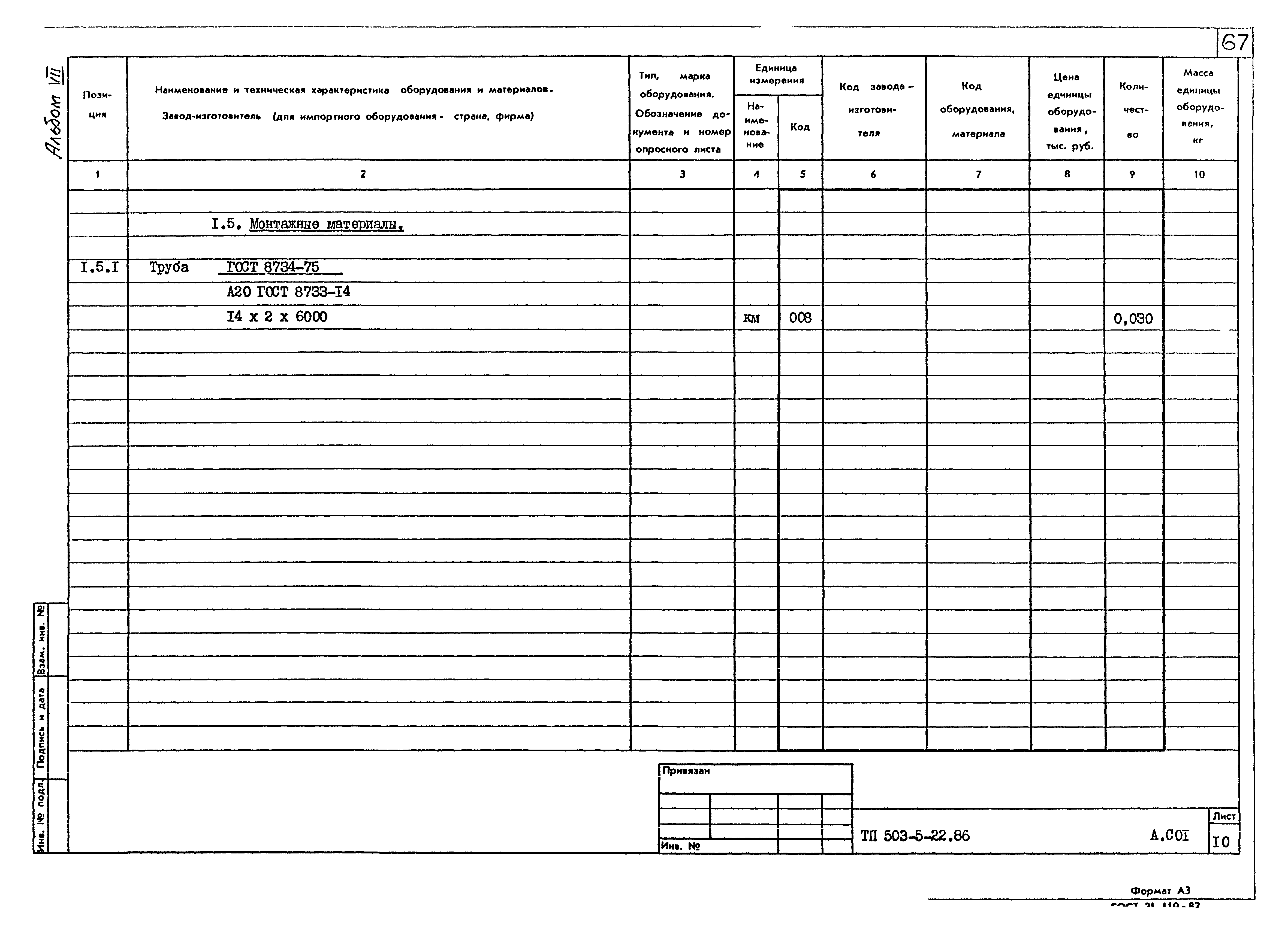Типовой проект 503-5-22.86