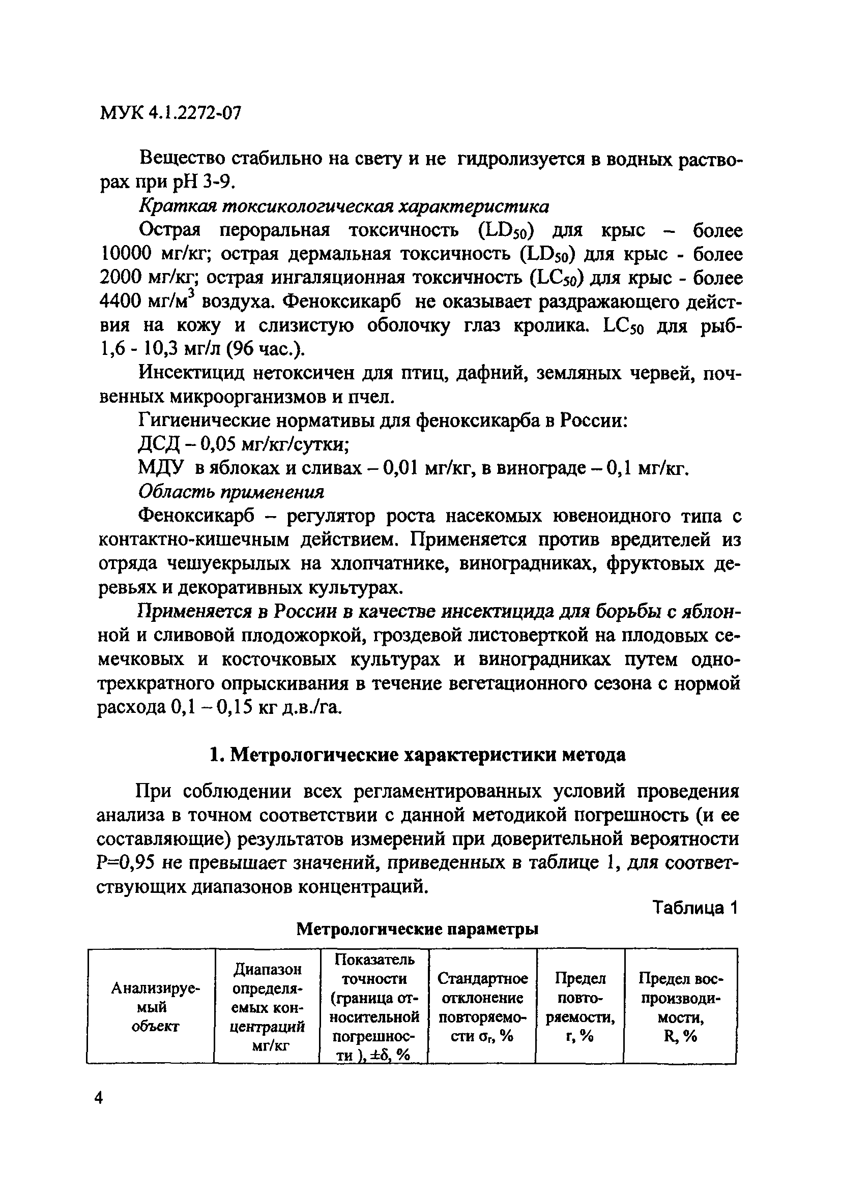 МУК 4.1.2272-07