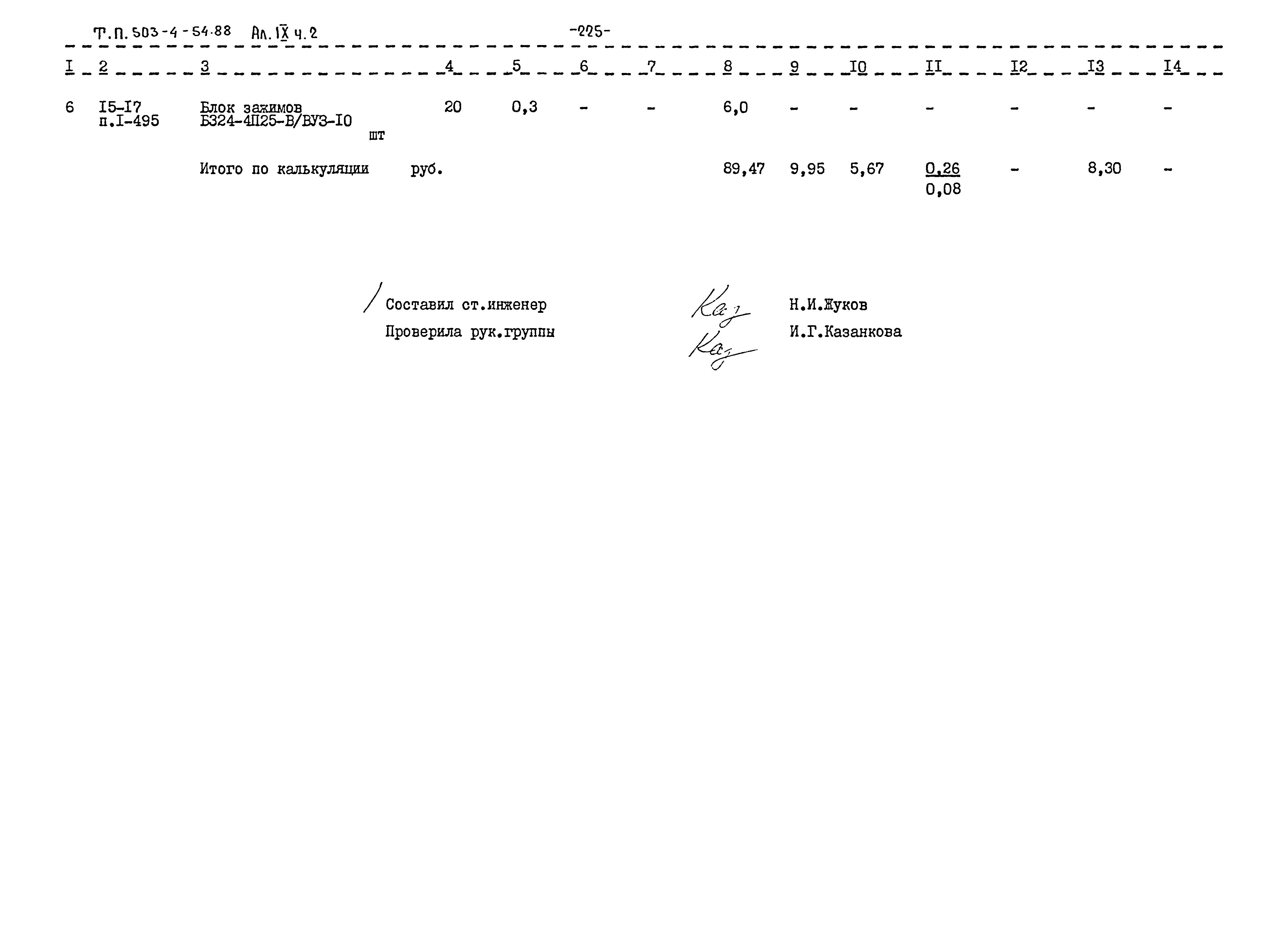 Типовой проект 503-4-54.88