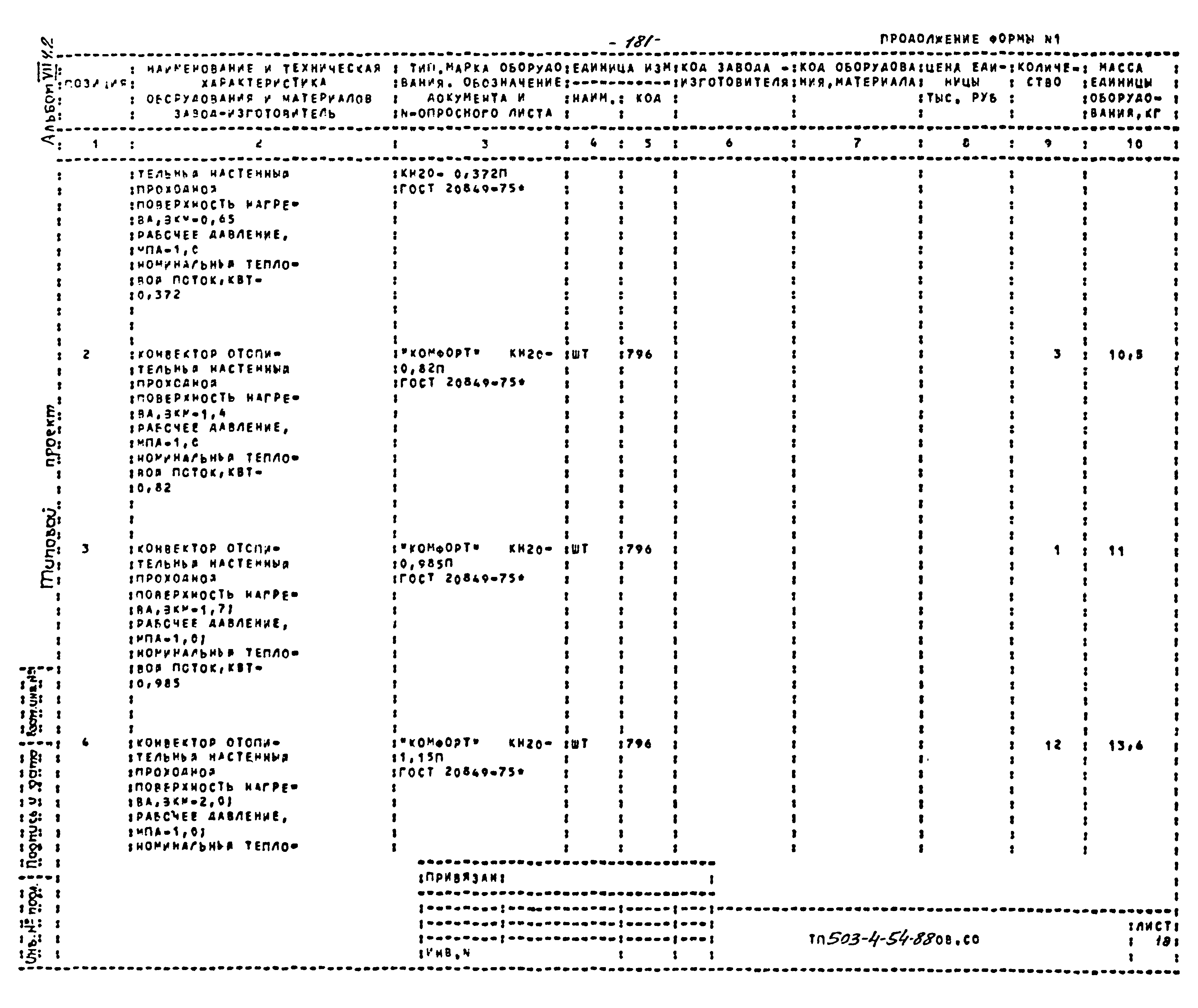 Типовой проект 503-4-54.88