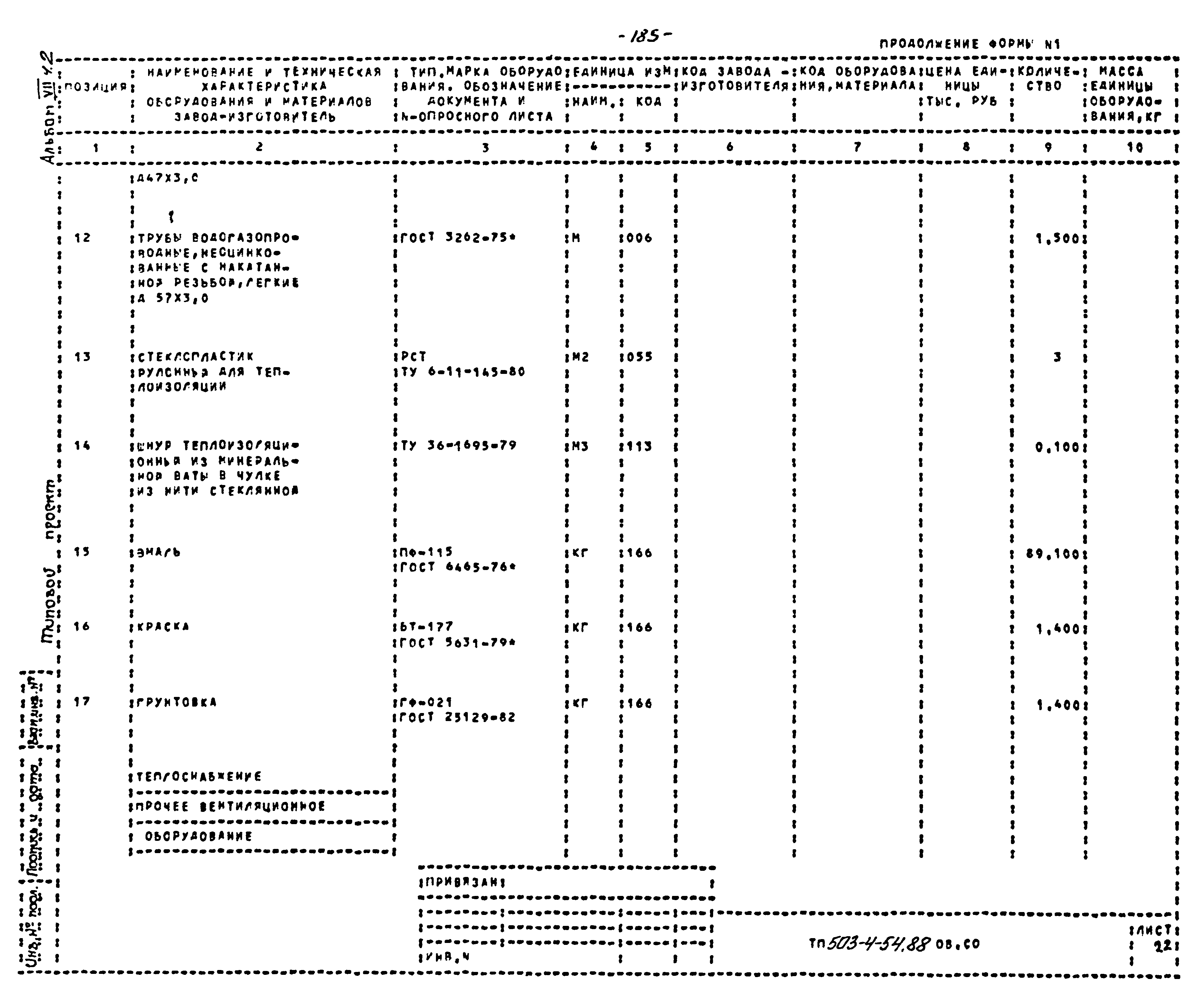 Типовой проект 503-4-54.88