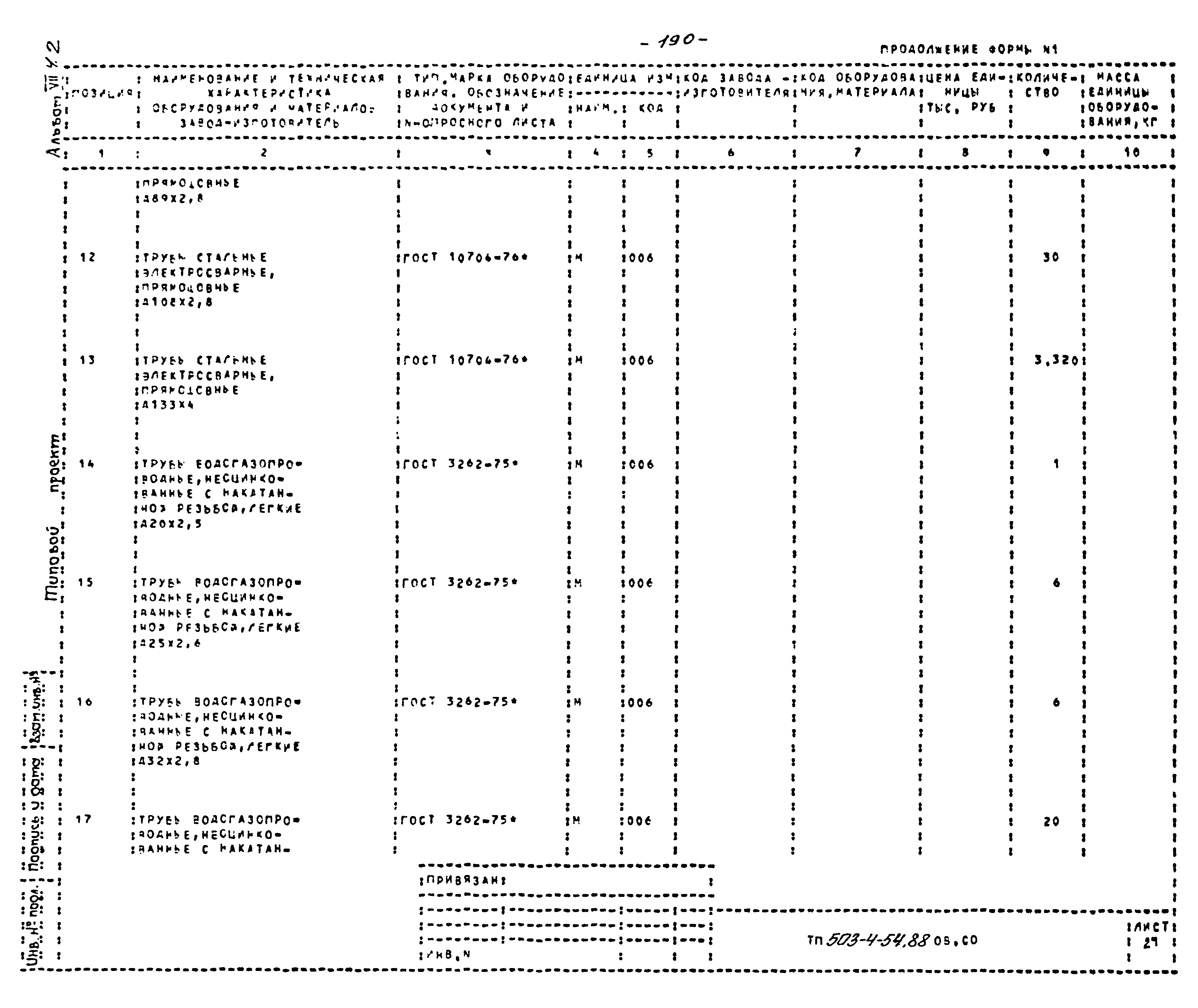 Типовой проект 503-4-54.88