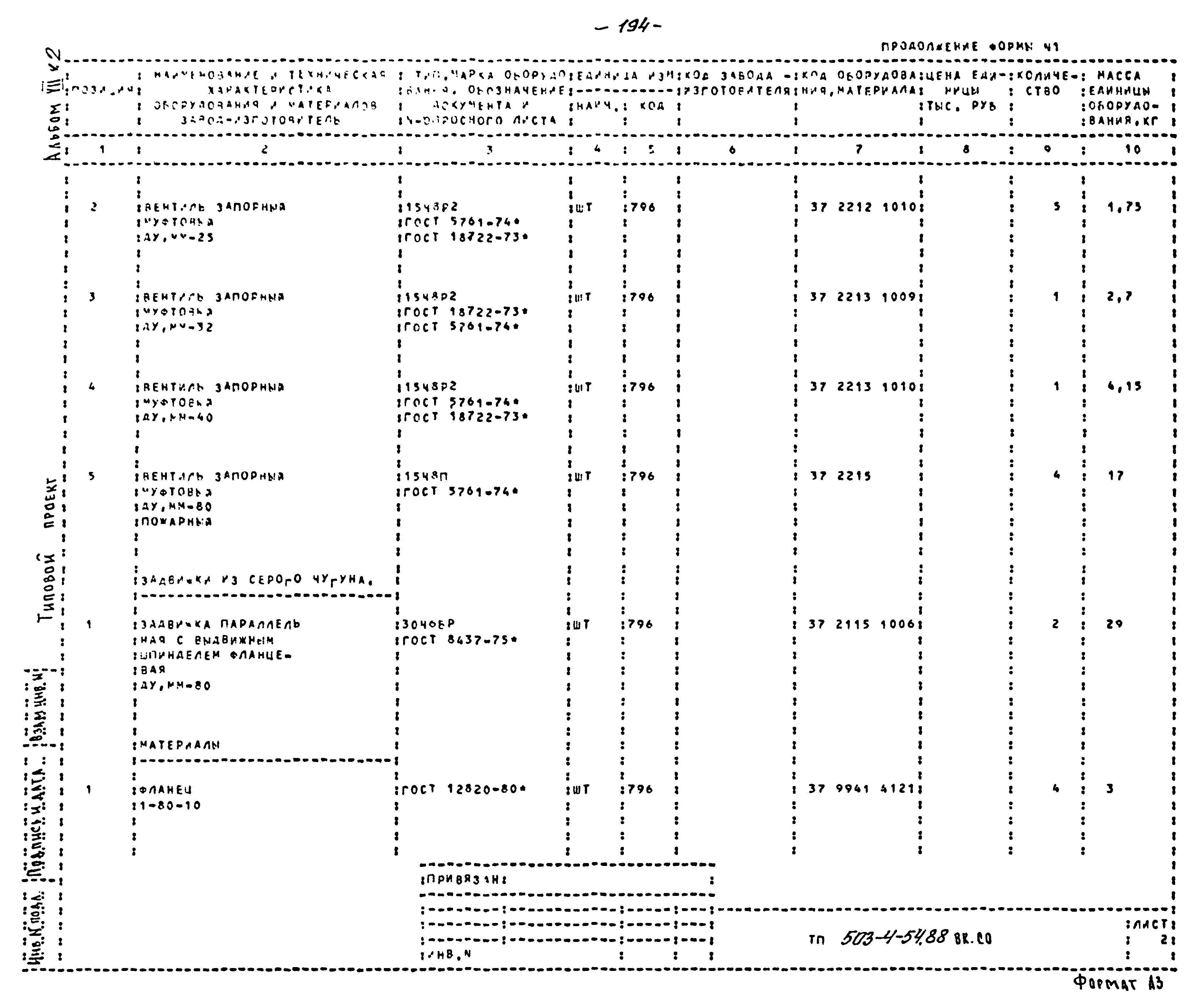 Типовой проект 503-4-54.88