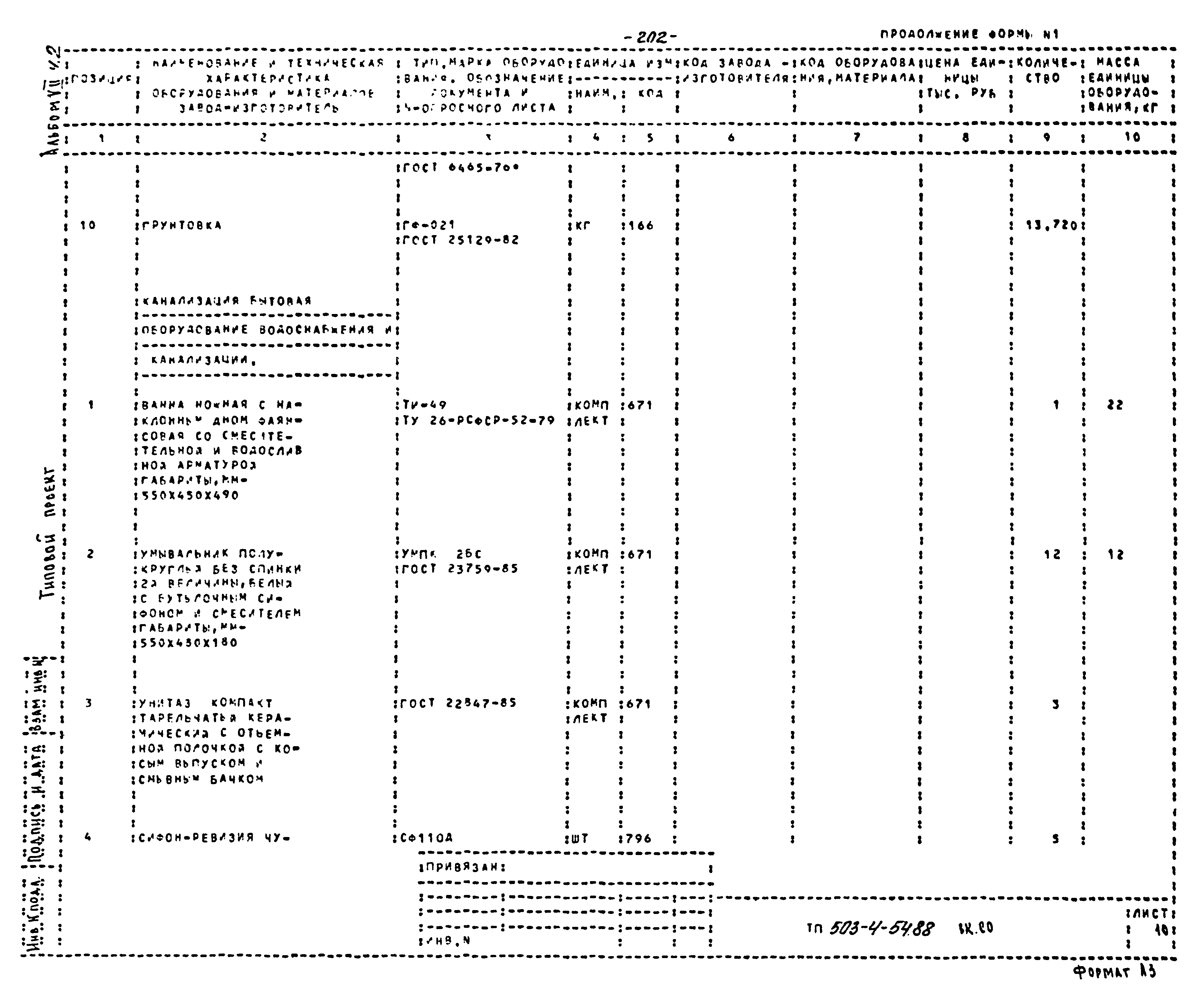 Типовой проект 503-4-54.88