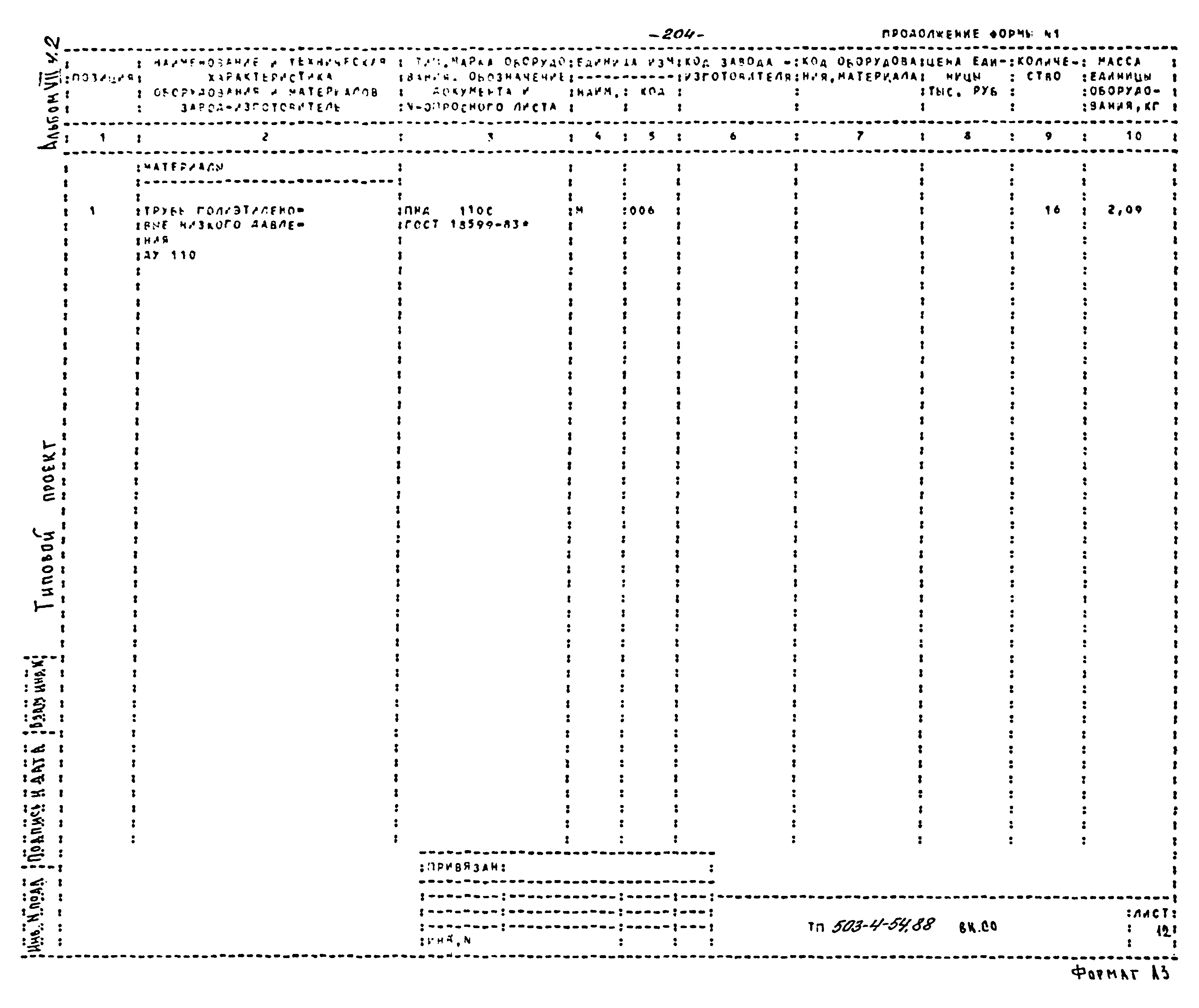 Типовой проект 503-4-54.88