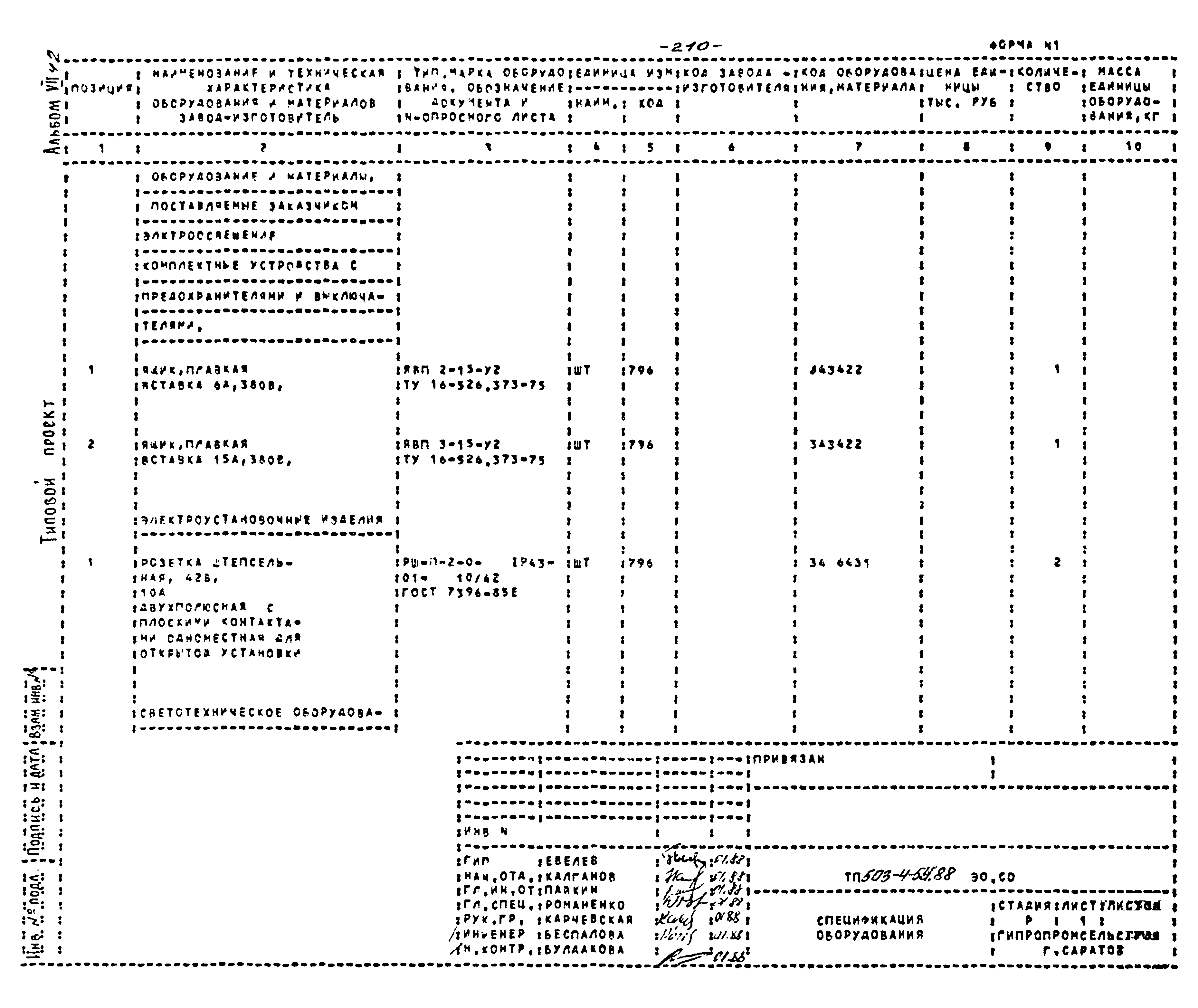 Типовой проект 503-4-54.88