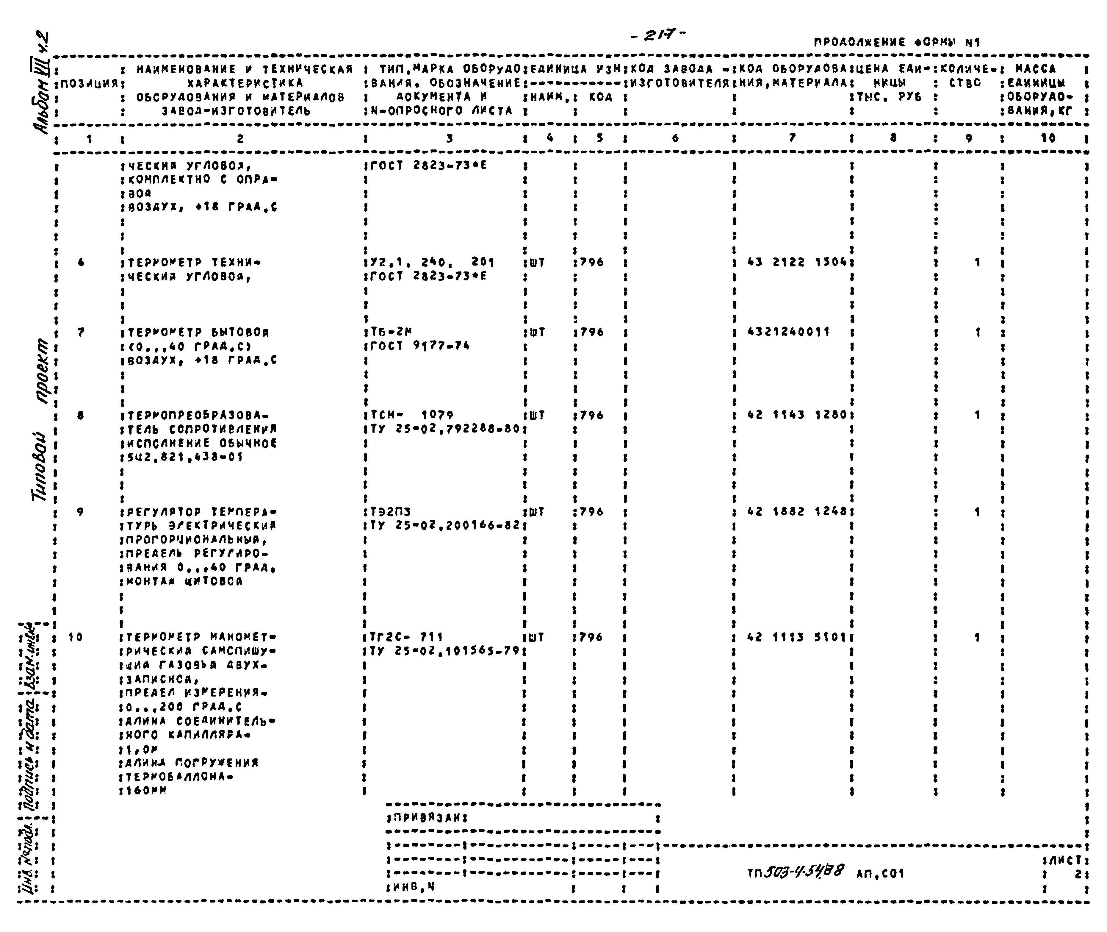 Типовой проект 503-4-54.88