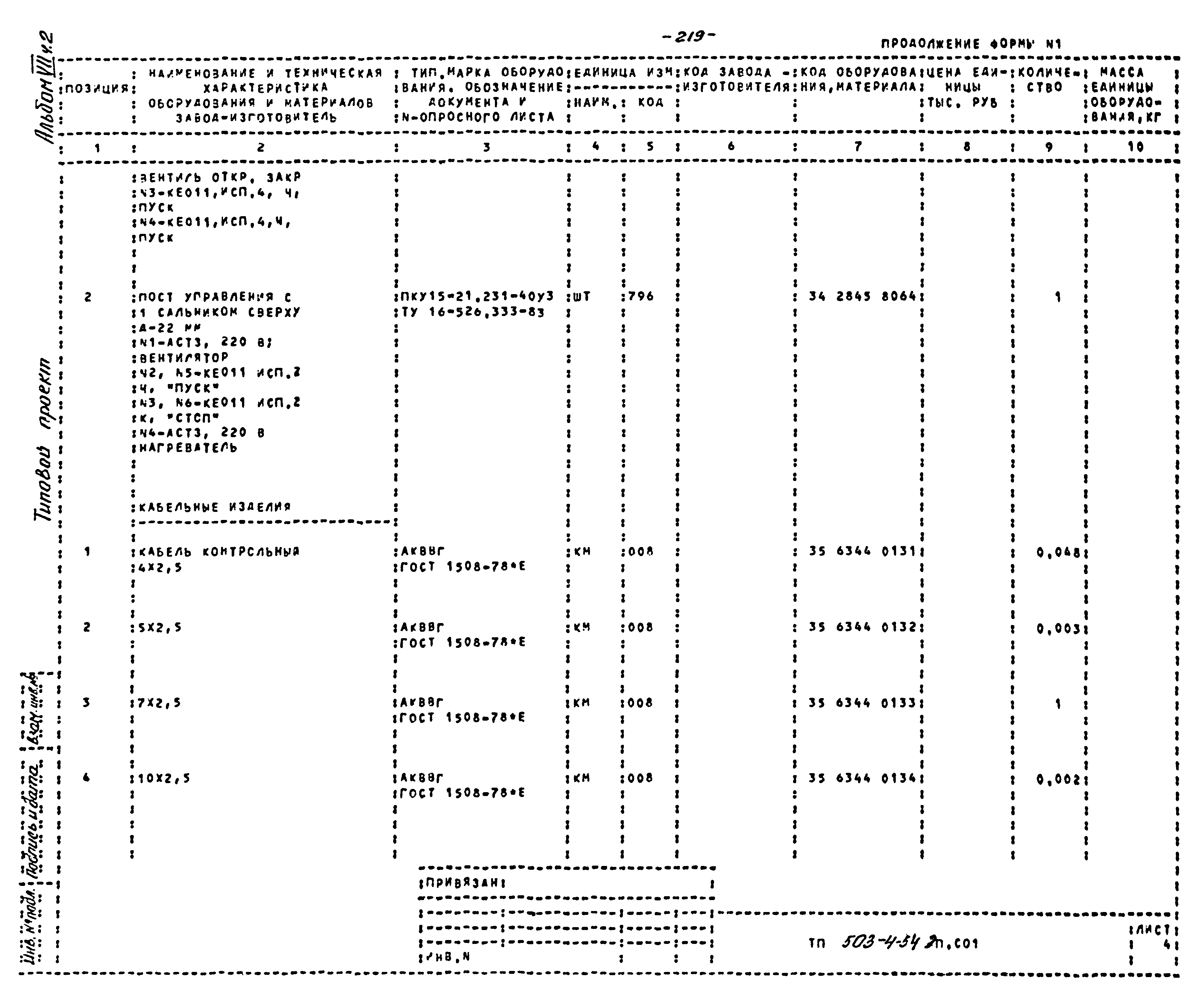 Типовой проект 503-4-54.88