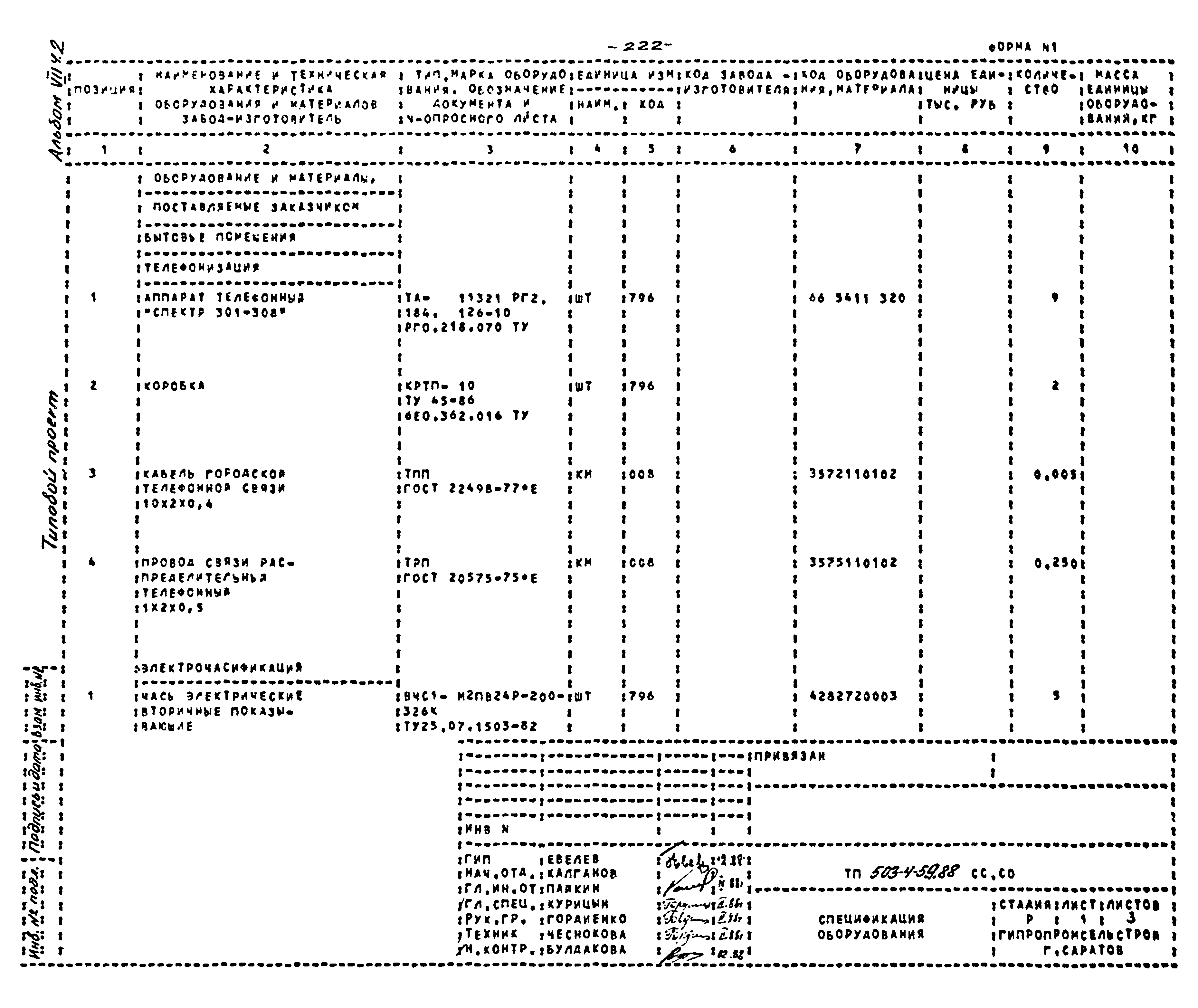 Типовой проект 503-4-54.88