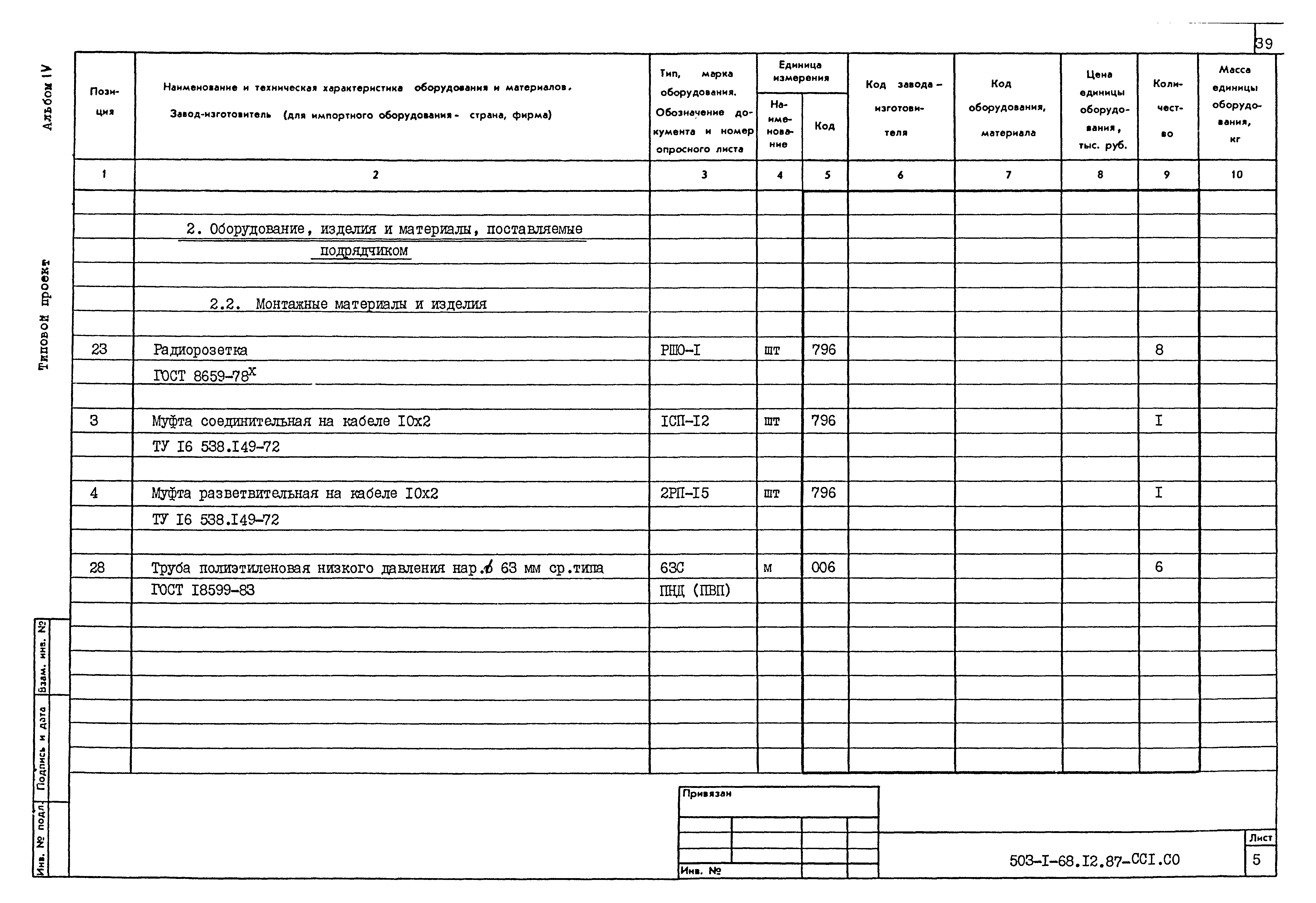 Типовой проект 503-1-68.12.87