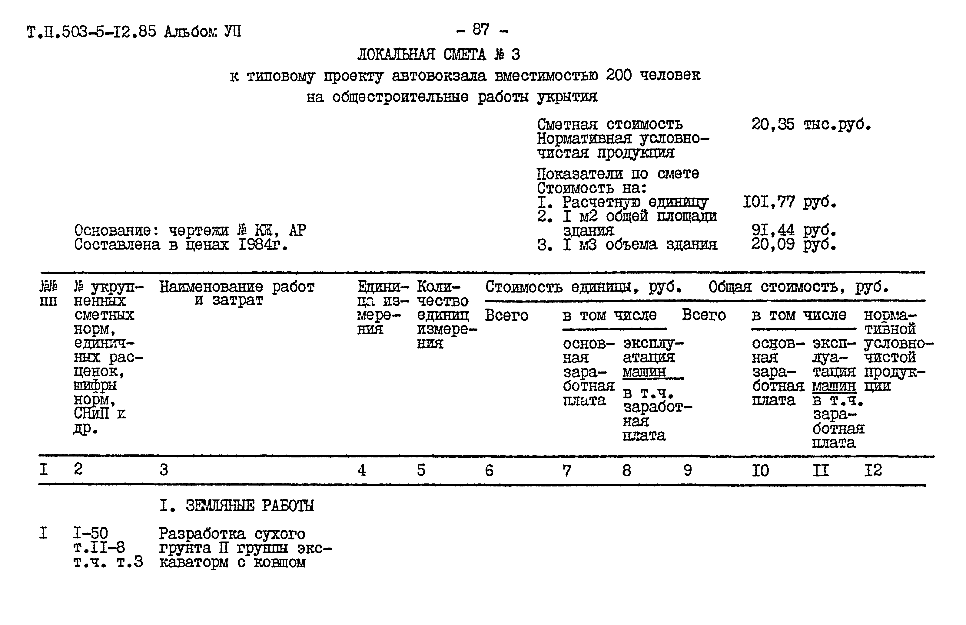 Типовой проект 503-5-12.85