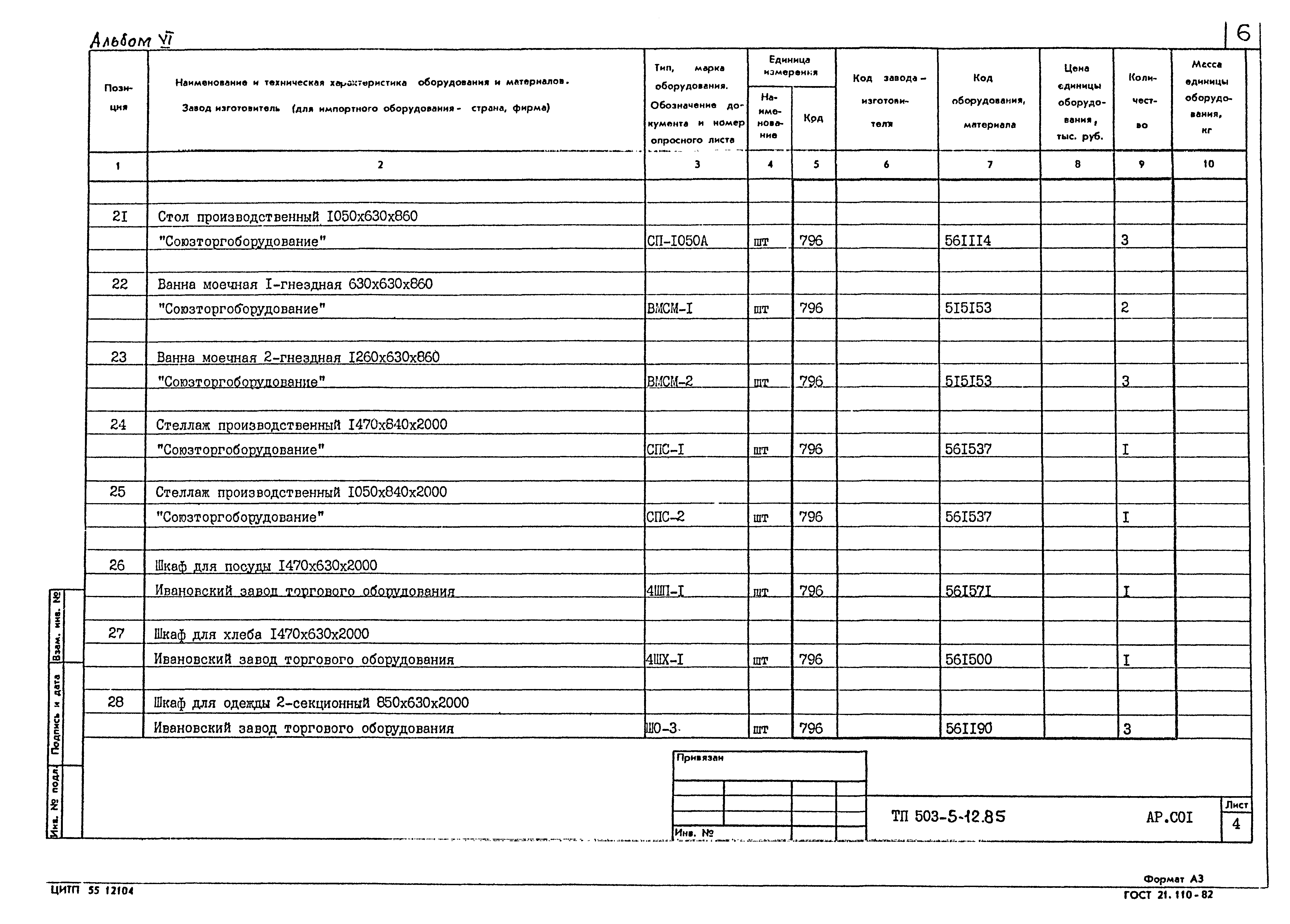 Типовой проект 503-5-12.85