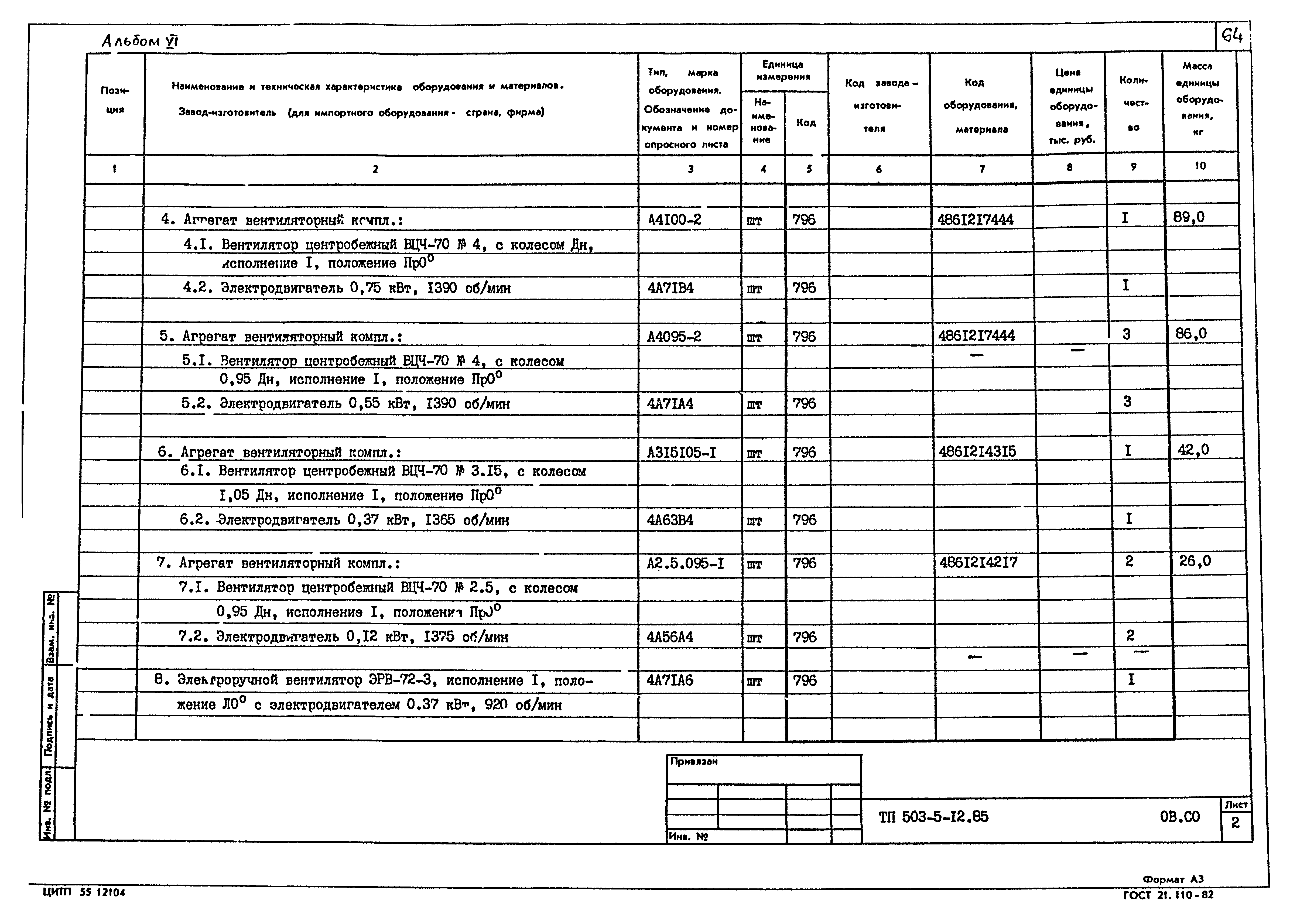 Типовой проект 503-5-12.85