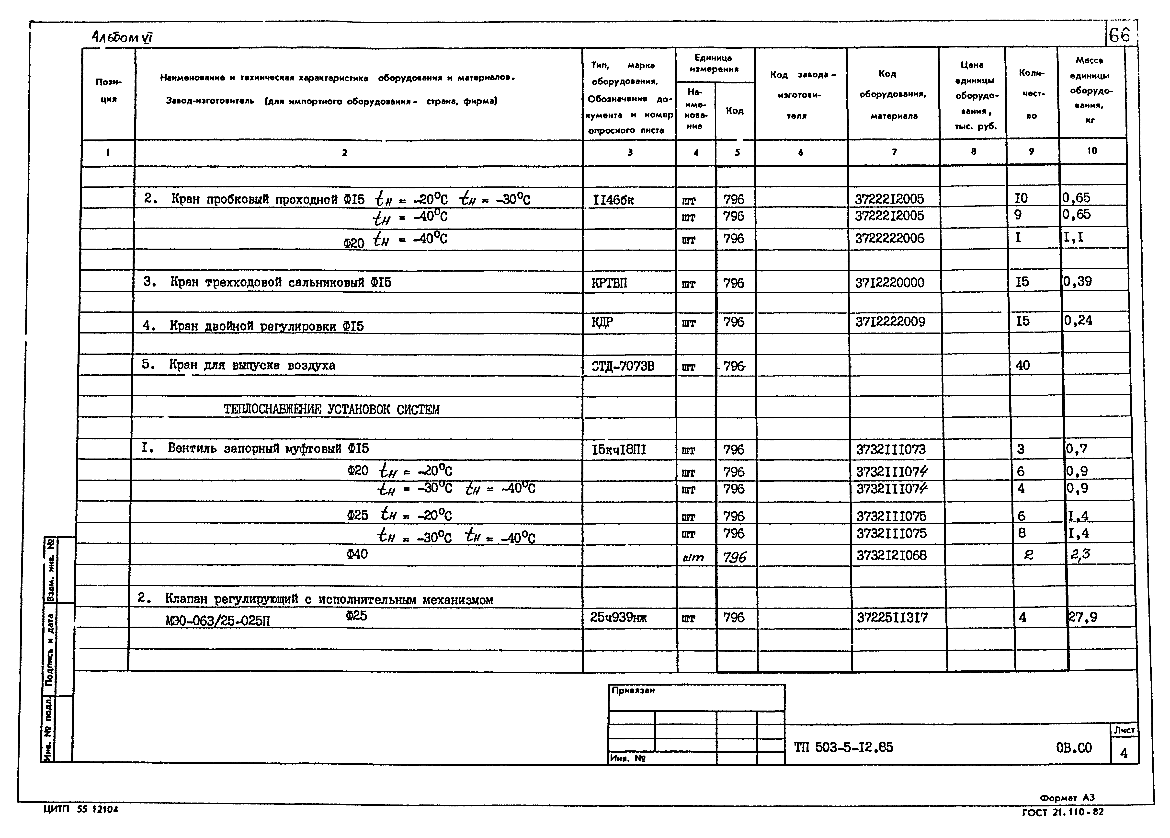 Типовой проект 503-5-12.85