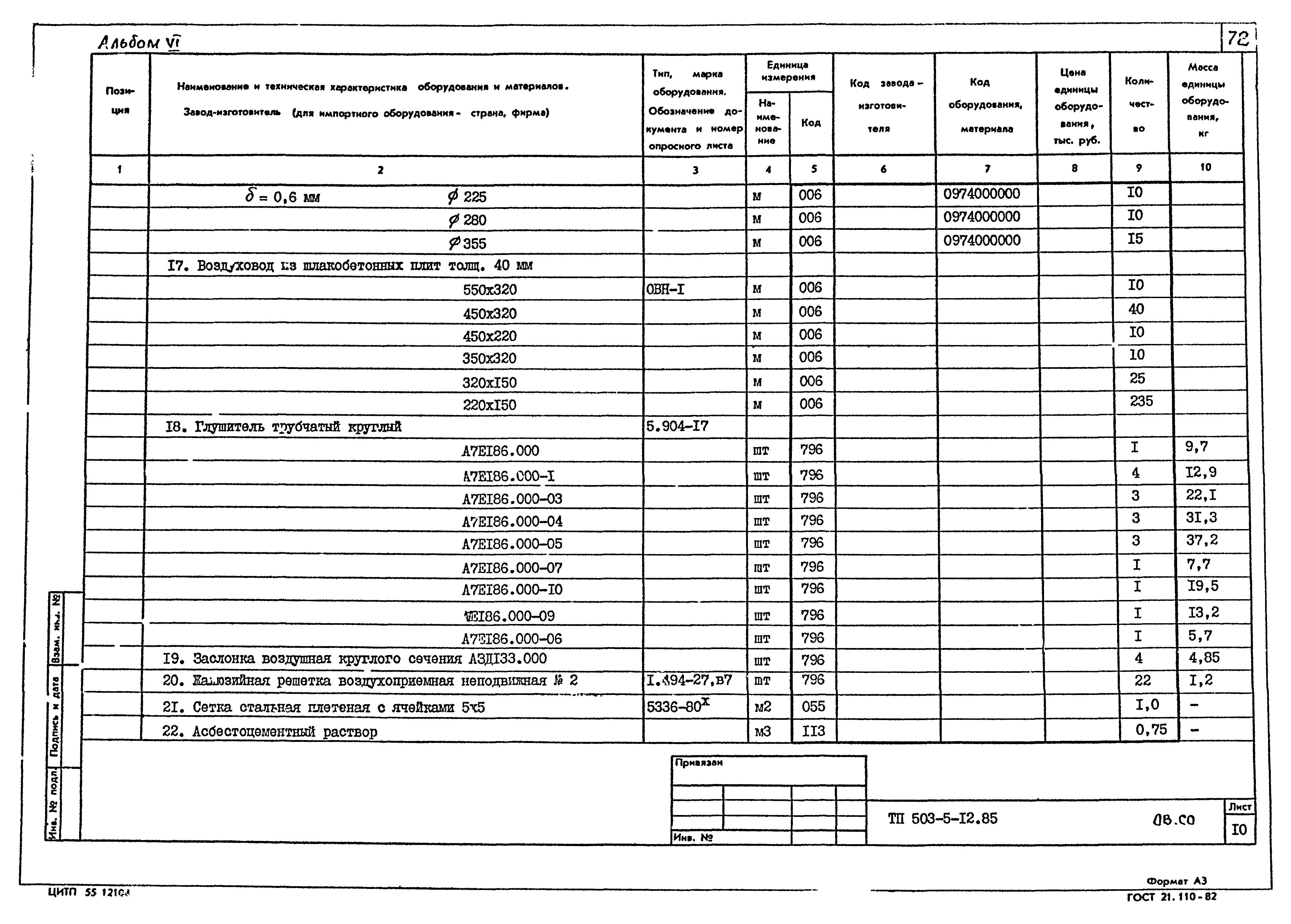 Типовой проект 503-5-12.85