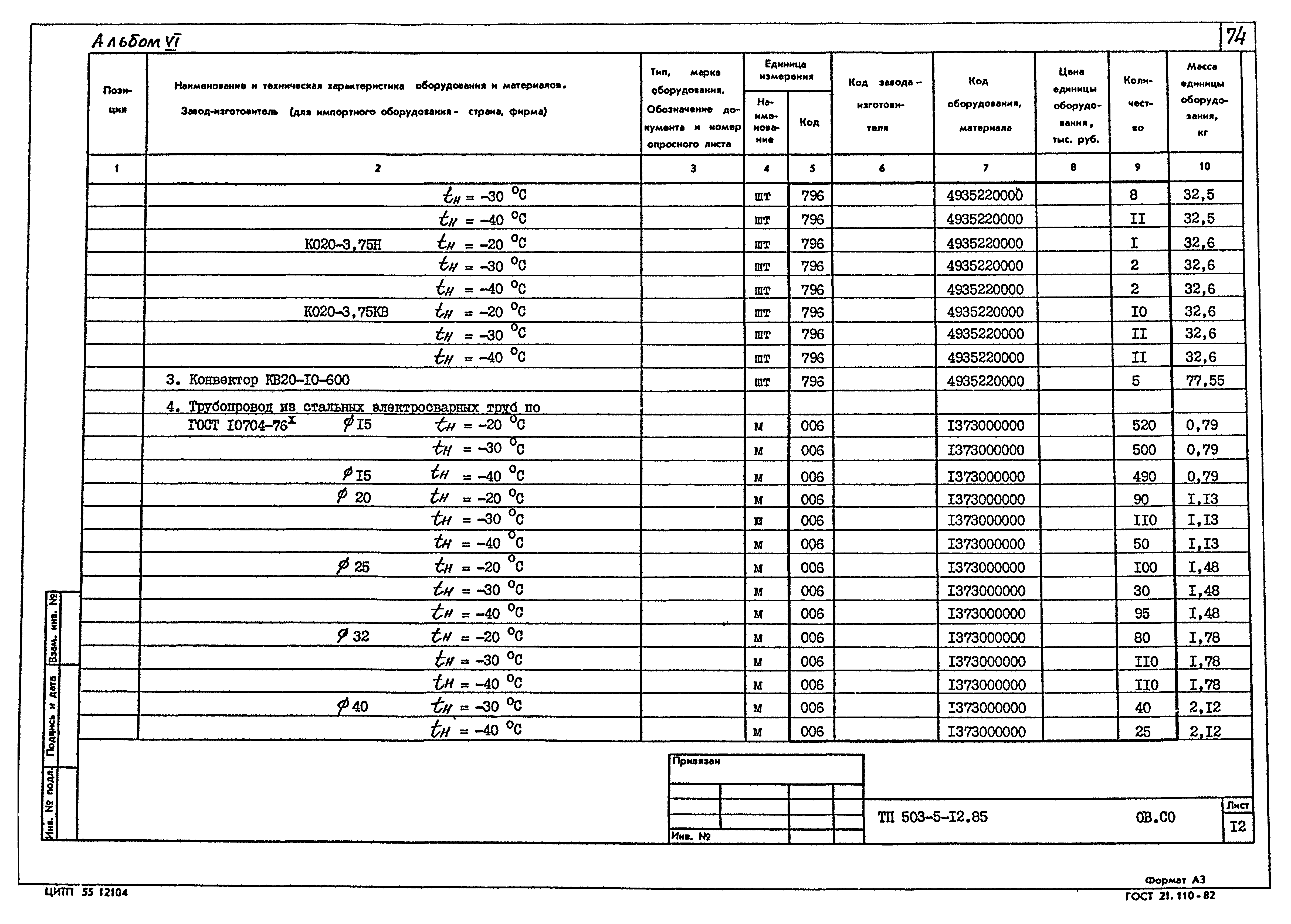 Типовой проект 503-5-12.85