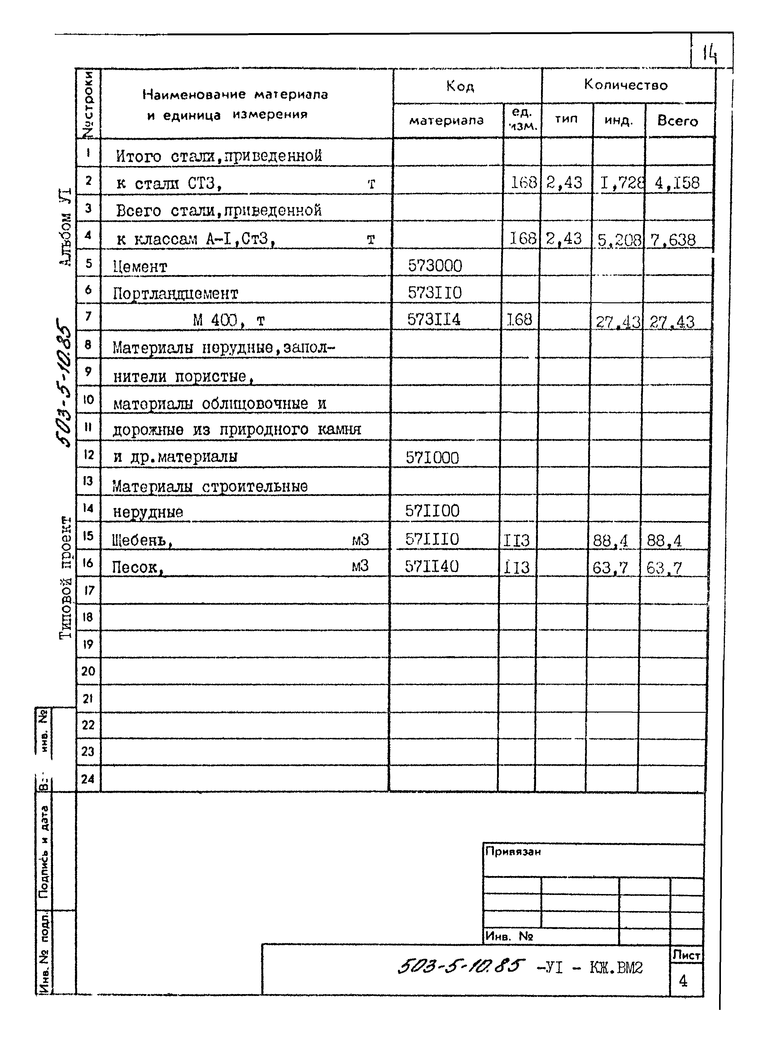 Типовой проект 503-5-10.85