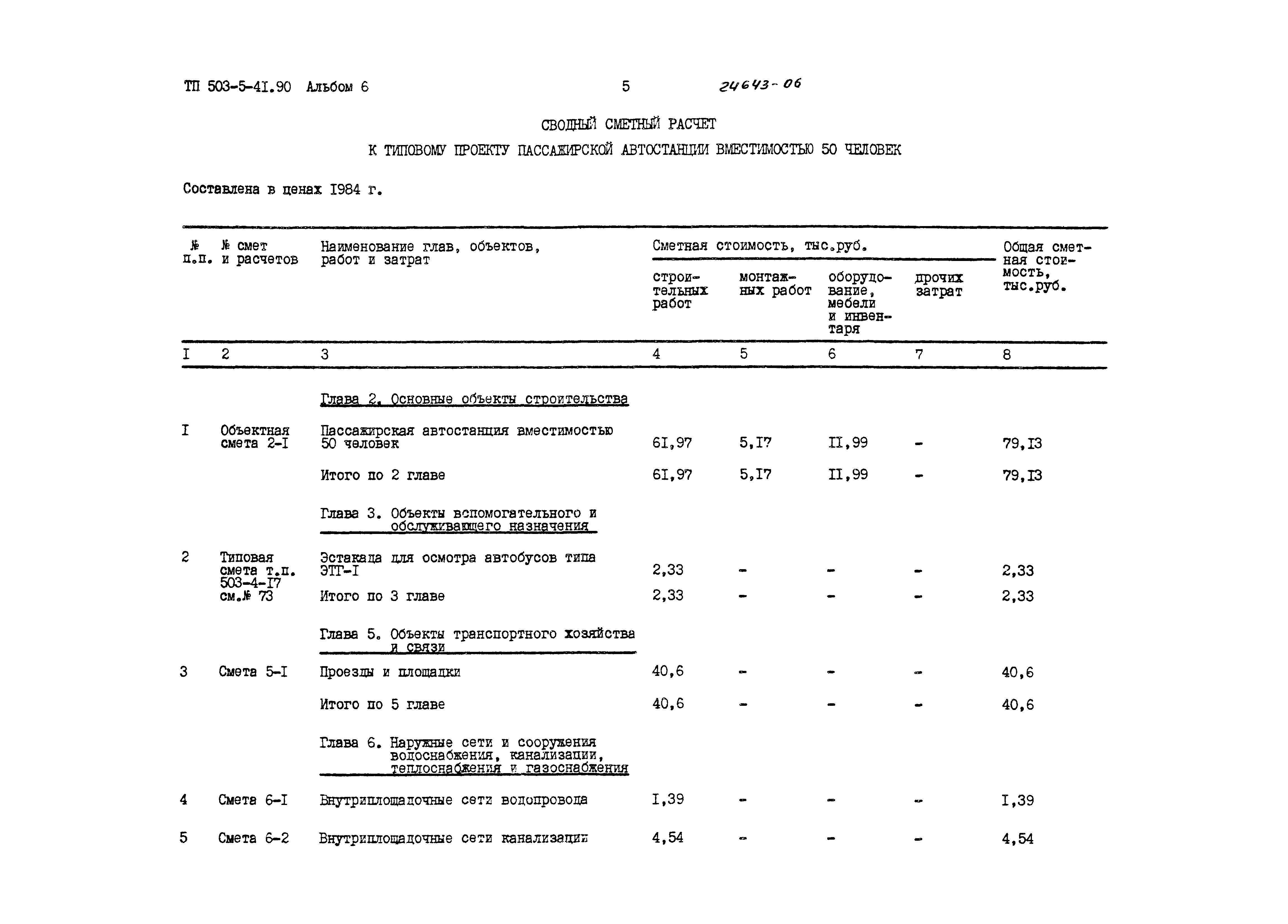 Типовой проект 503-5-41.90