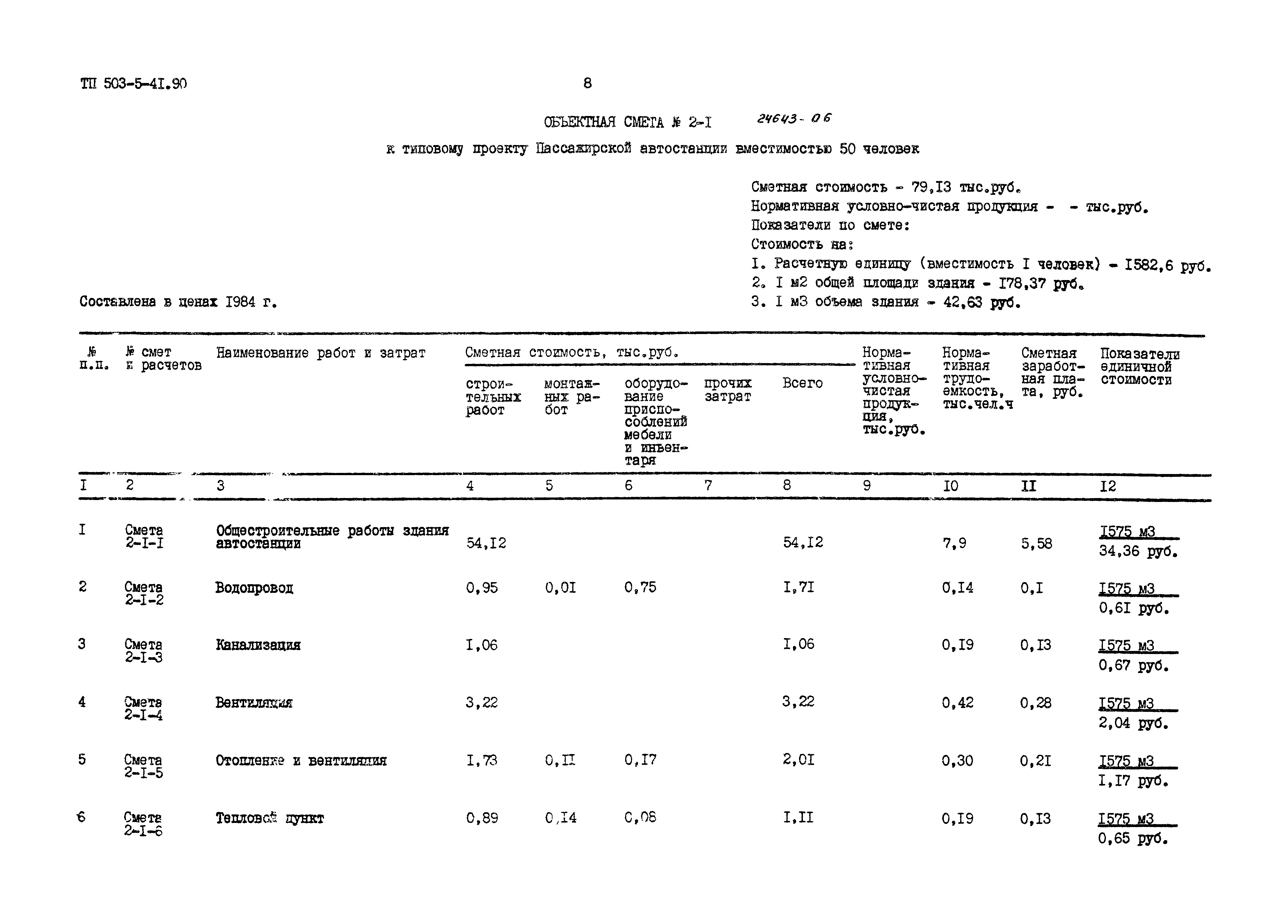 Типовой проект 503-5-41.90